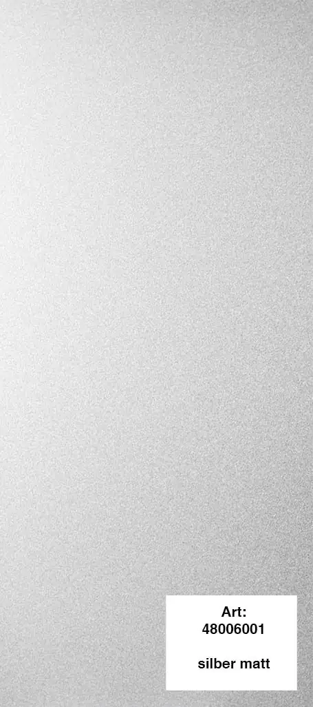 alfer Design-Platte 1000 x 600 mm PVC (Kunststoff) glatt silber