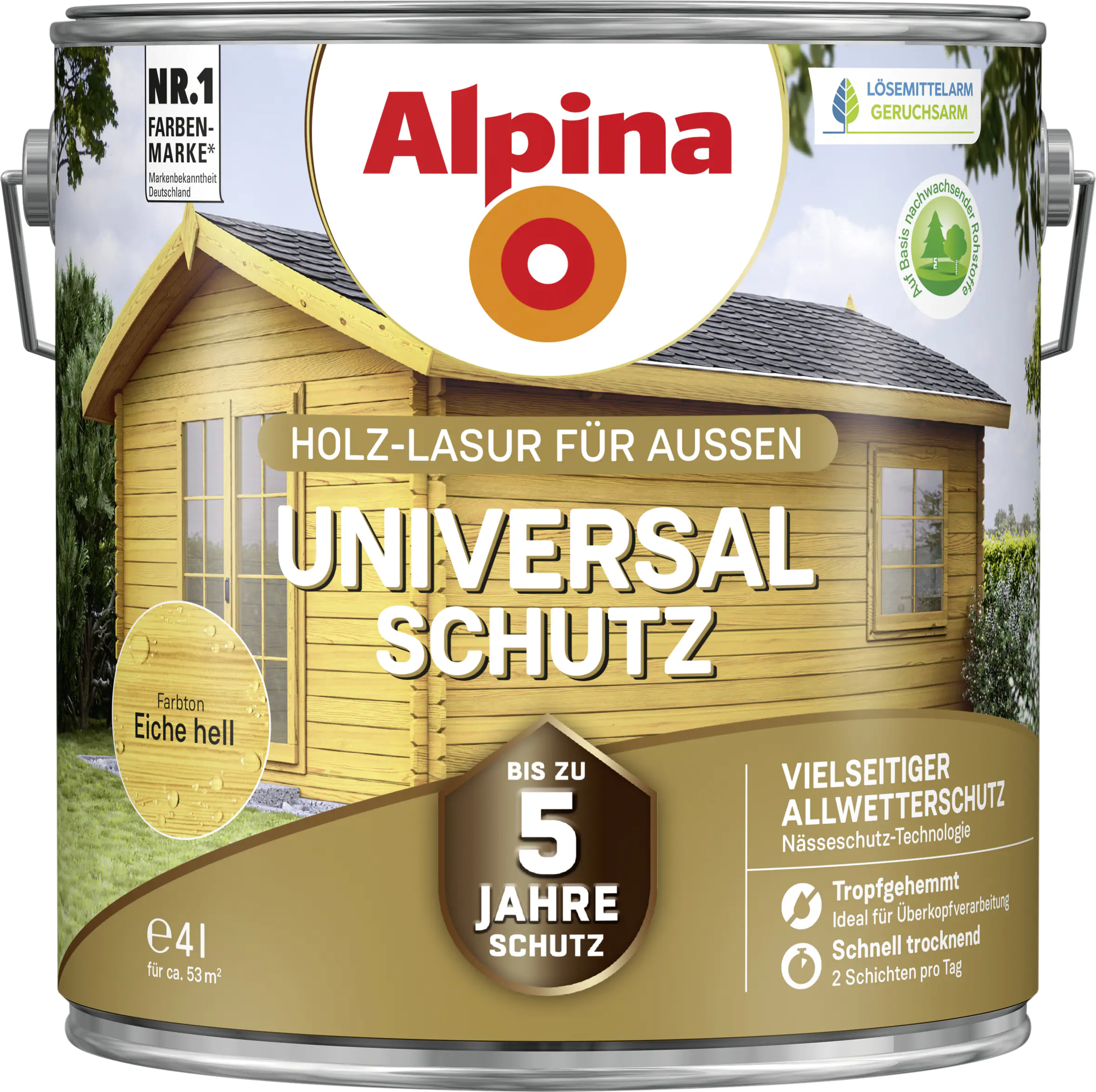 Alpina Holzlasur Universal-Schutz4L eiche hell