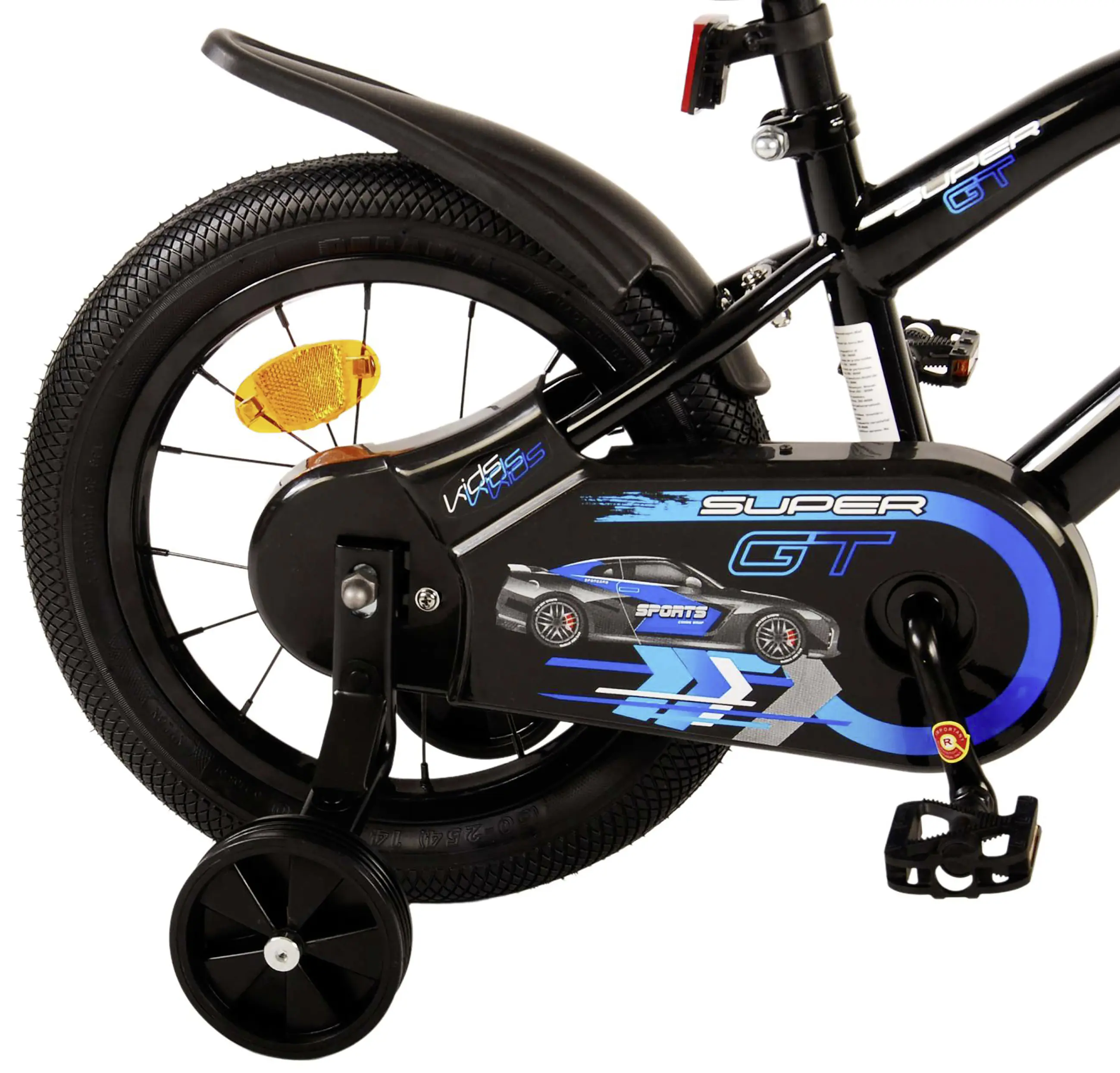 Volare Kinderfahrrad Super GT 14 Zoll schwarz/blau