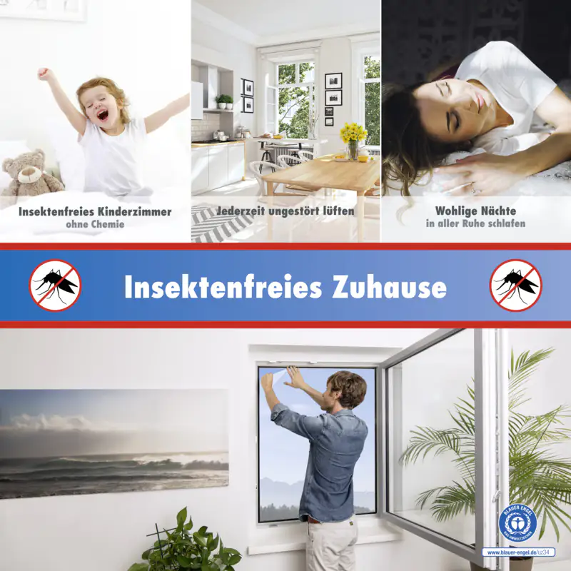 9003117315181_2 TrendLine Fliegengitter 130 x 150 cm weiß kürzbar