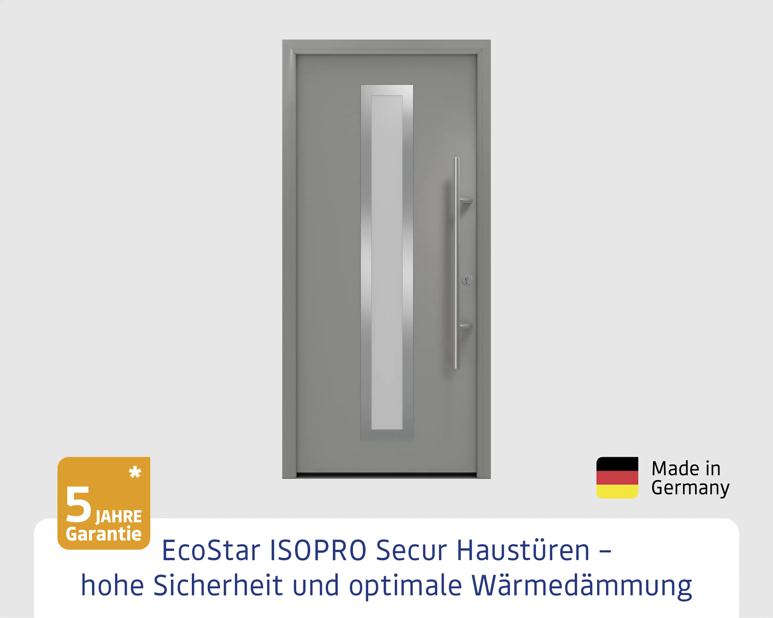 EcoStar Haustür ISOPRO Secur IPS 700S RC2 graualuminium 110 x 210 cm EcoStar Haustür ISOPRO Secur IPS 700S RC2 graualuminium 110 x 210 cm