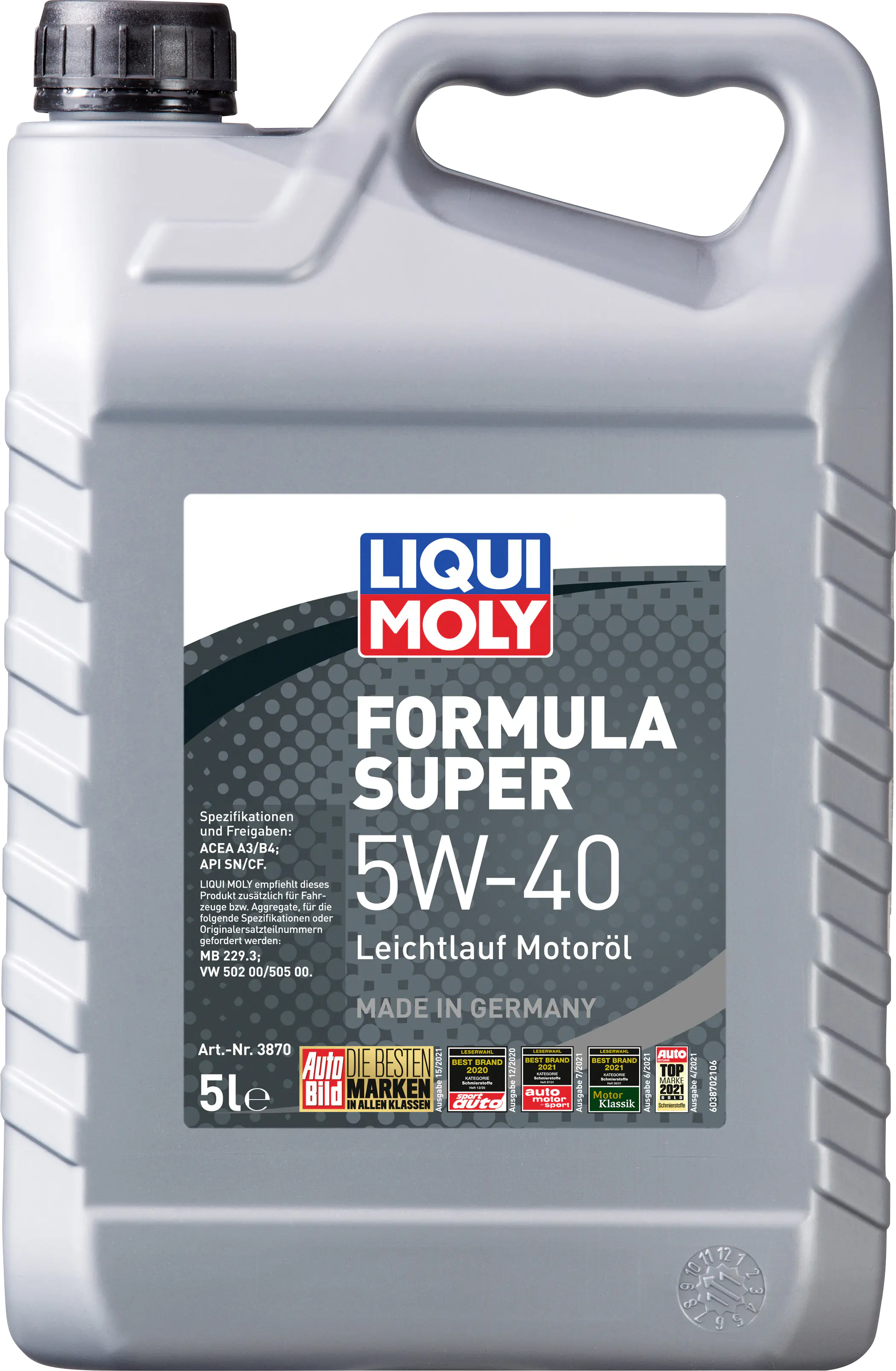 Liqui Moly Leichtlauf Motorenöl Formula Super 5W-40LL 5 L
