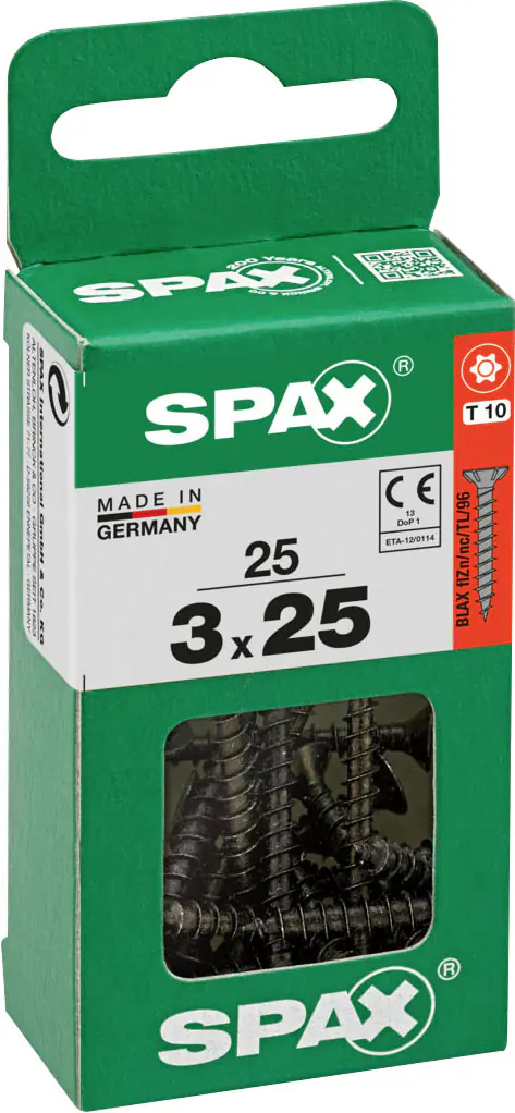 Spax Universalschrauben 3 x 25 mm T10 Vollgewinde - 25 Stk. 