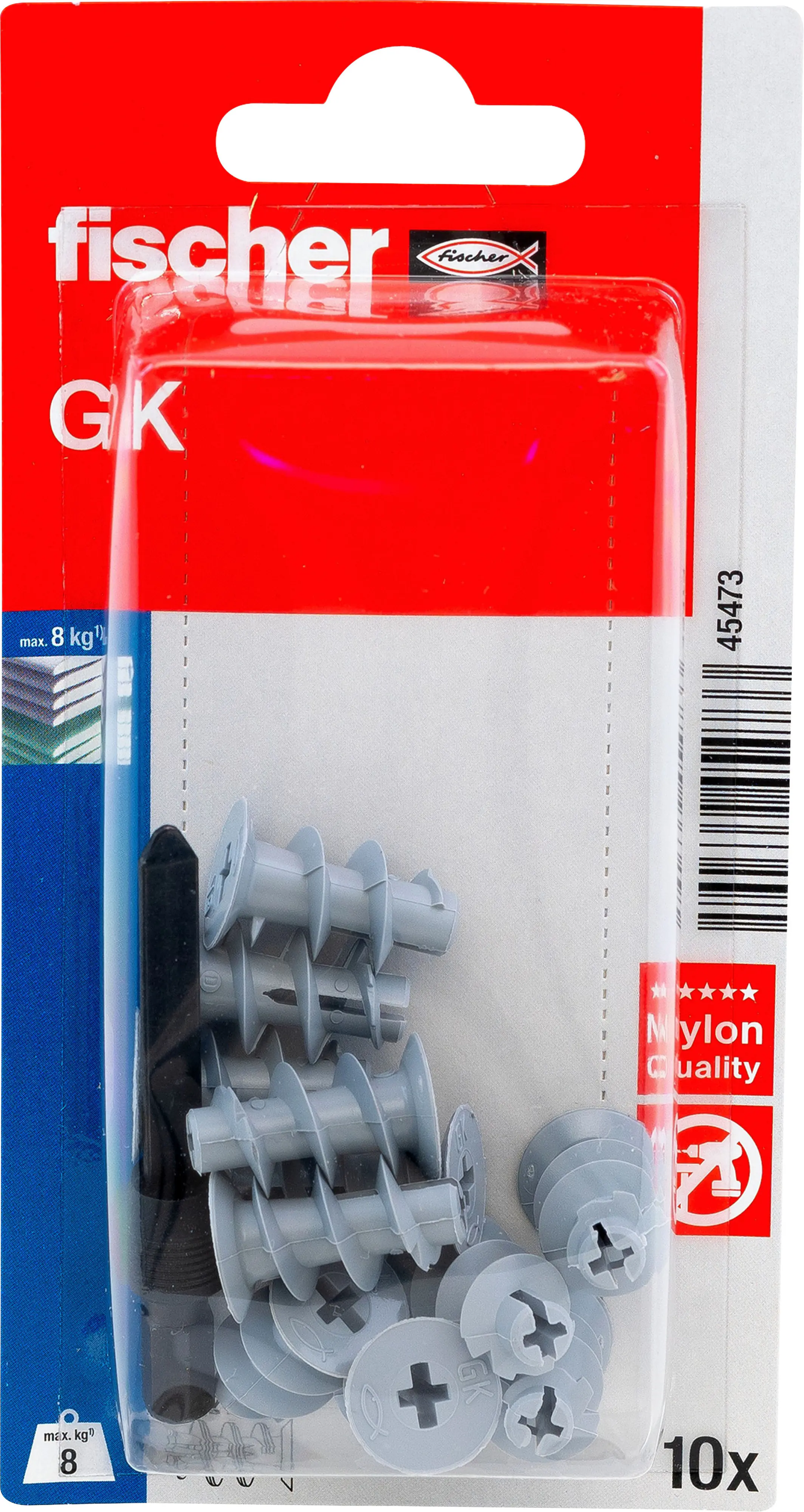 Fischer Gipskartondübel GK  6 x 22 mm - 10 Stück