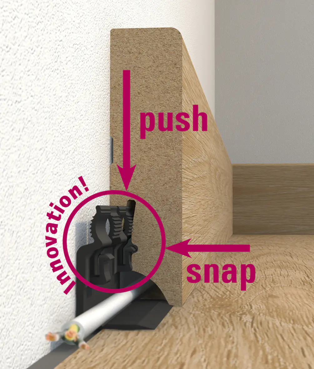 Leistenclip schwarz Leistenclip schwarz