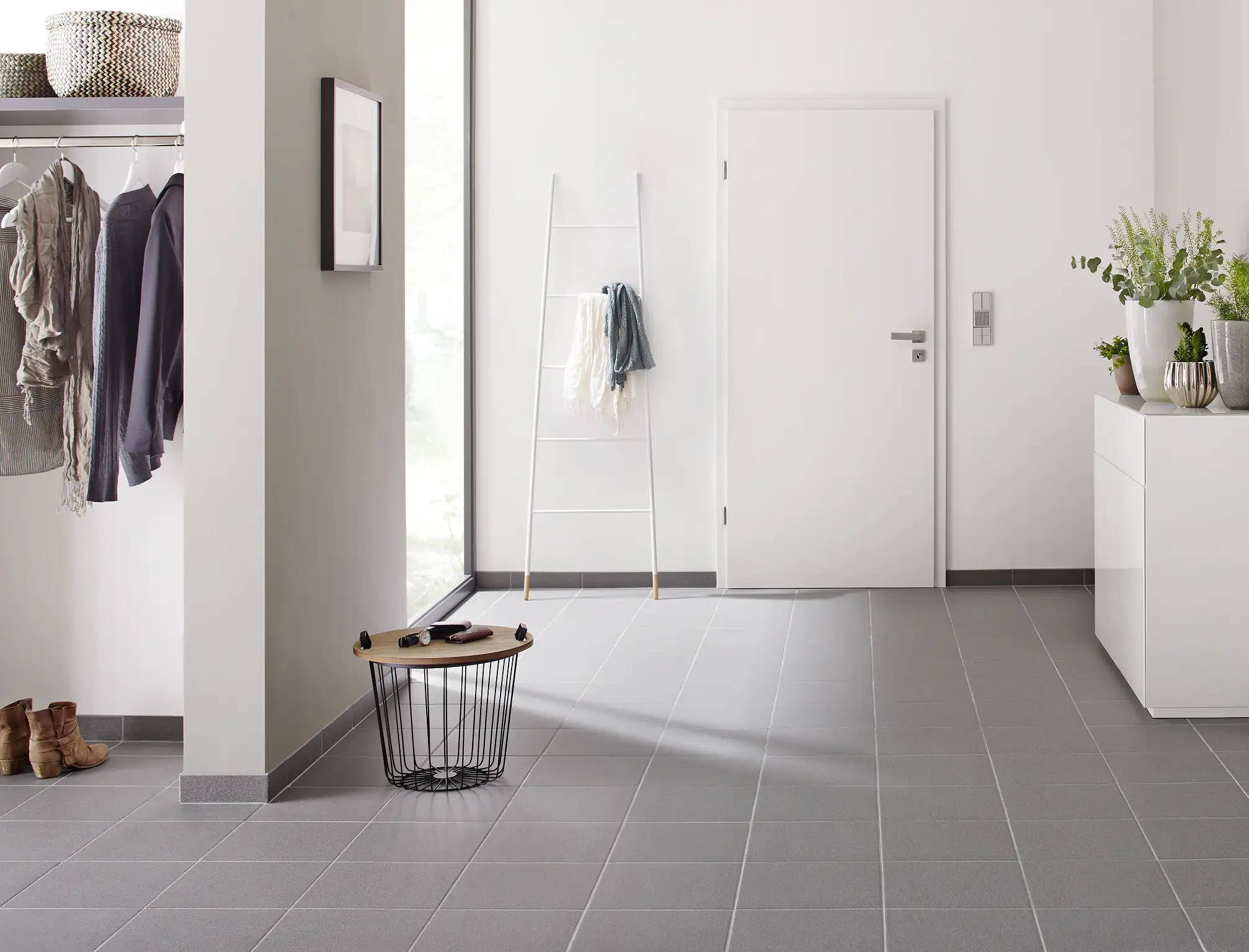 Bodenfliese Feinsteinzeug Dotti 30 x 30 cm dunkelgrau