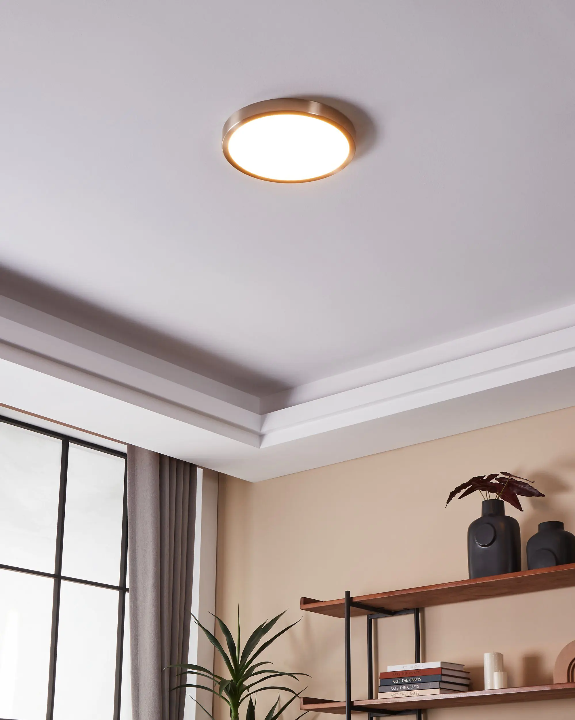 Eglo Connect LED Aufbauleuchte Fueva-Z nickel-matt Ø 28,5 cm Smart Home Eglo Connect LED Aufbauleuchte Fueva-Z nickel-matt Ø 28,5 cm Smart Home