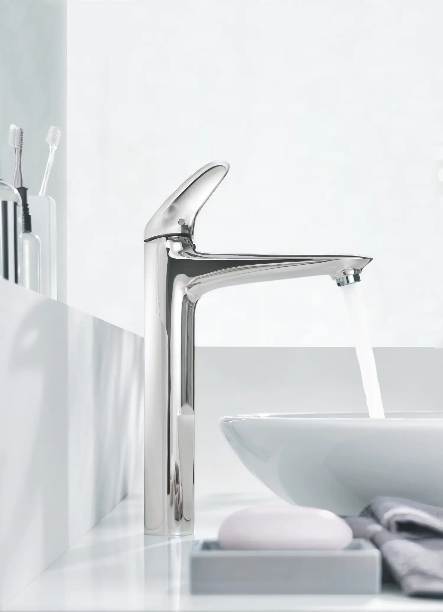 Grohe Quickfix Wave Waschtischarmatur XL-Size verchromt mit Push-Open Auslauf
