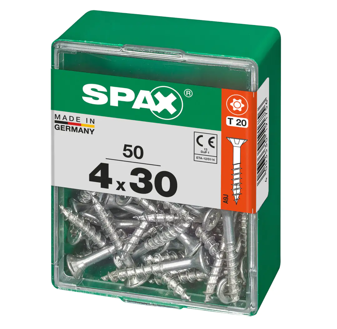 Spax Universalschrauben 4.0 x 30 mm TX 20 - 50 Stk. Spax Universalschrauben 4.0 x 30 mm TX 20 - 50 Stk.
