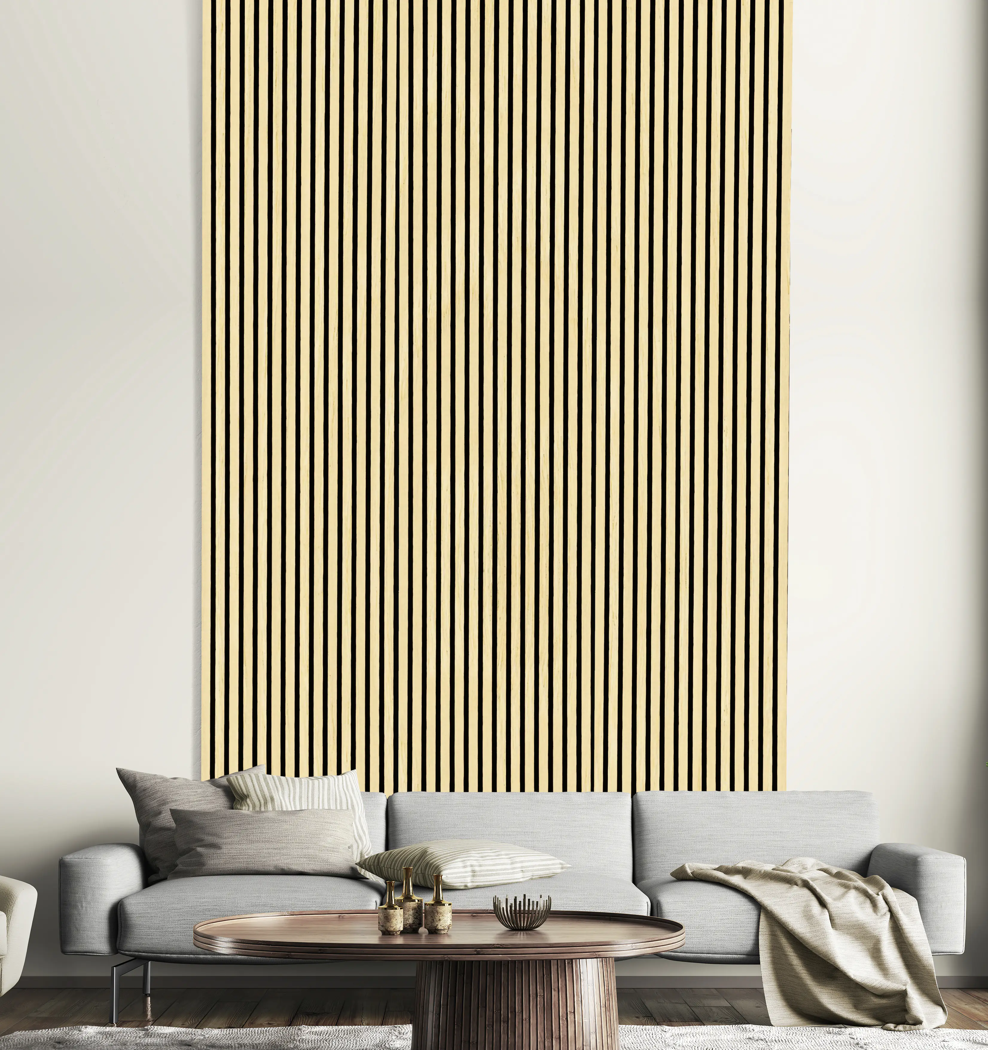 Neuhofer Akustikpaneele Echtholz Esche 119,5 x 57,25 x 1,9 cm hellbraun