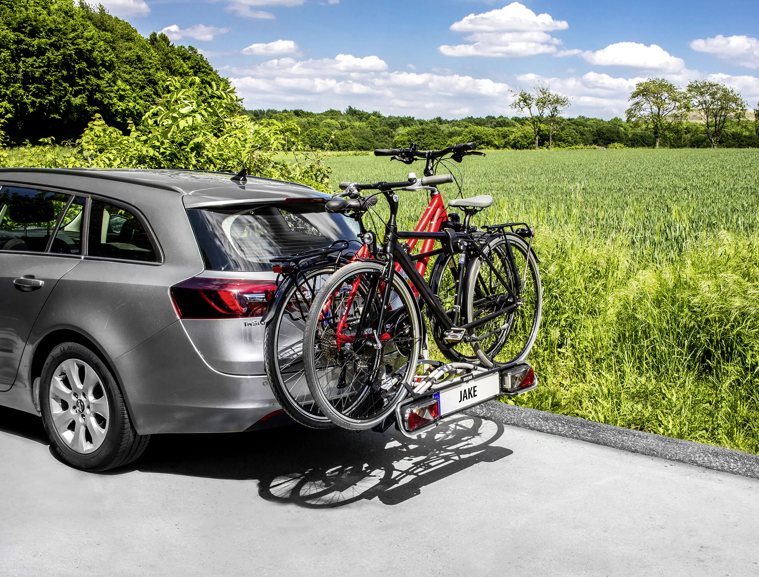 EUFAB Fahrradheckträger Jake für 2 Fahrräder abklappbar