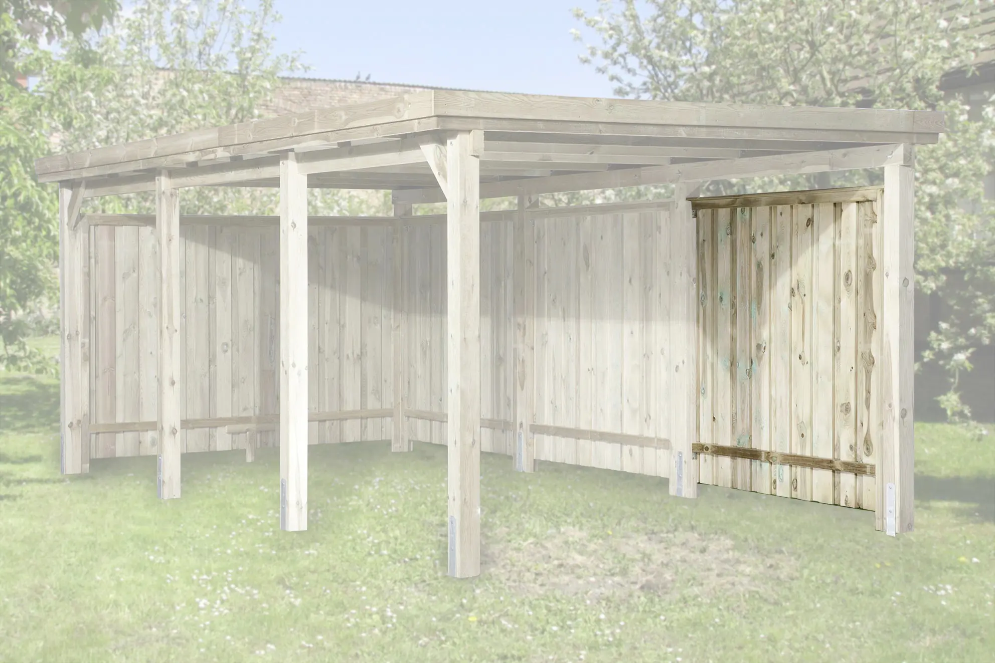 Weka Seitenwand für Carport Eifel /Alpen 181 x 181 cm imprägniert