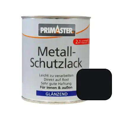 Primaster Metall-Schutzlack RAL 9005 750 ml tiefschwarz glänzend