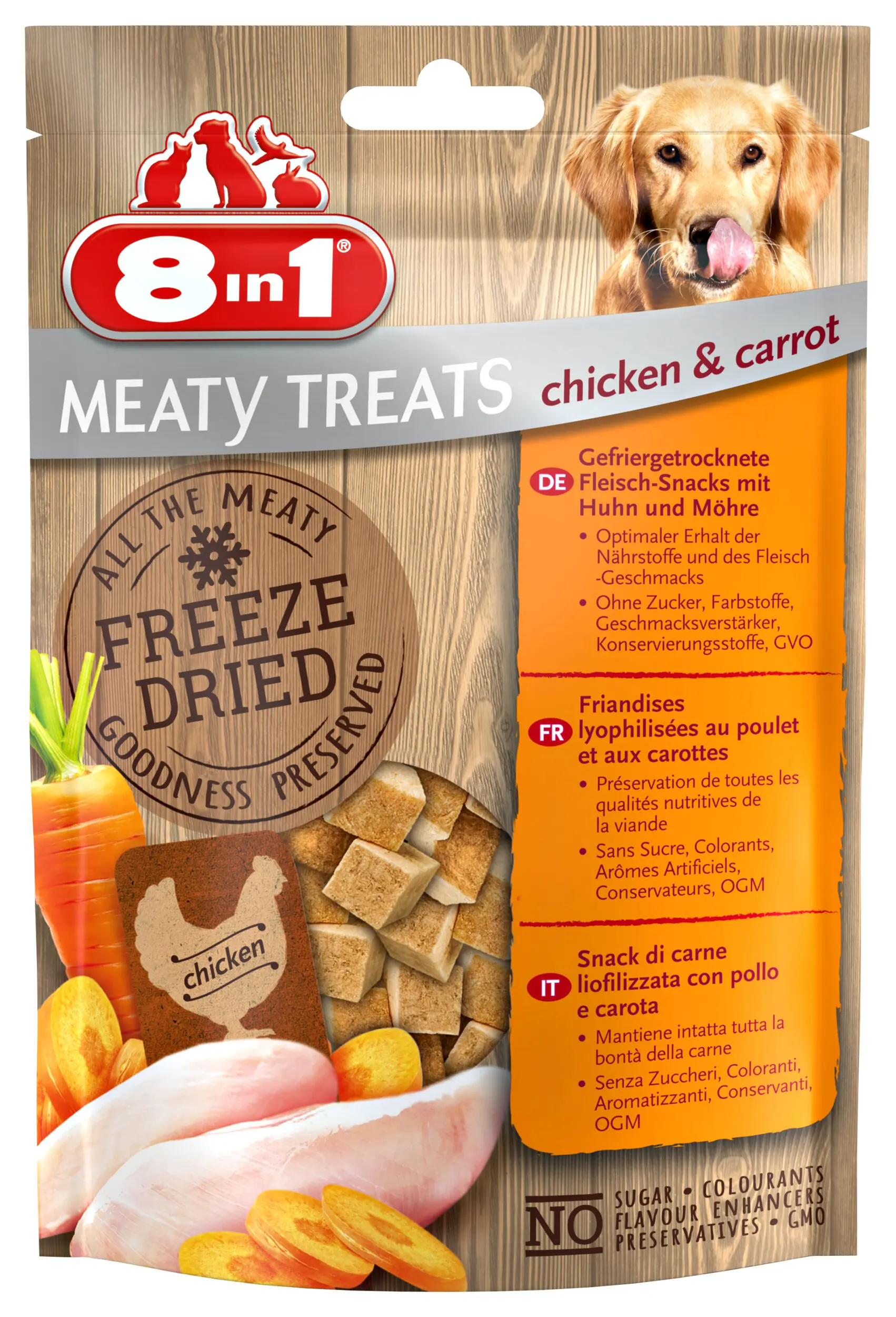 8in1 Meaty Treats mit Huhn & Karotte 50 g