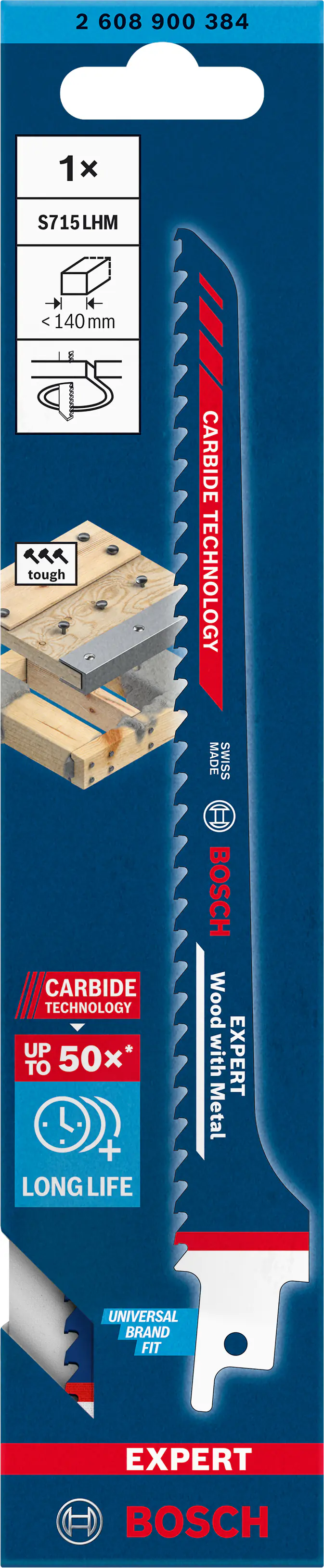 Bosch Säbelsägeblatt EXPERT Wood with Metal S715LHM Bosch Säbelsägeblatt EXPERT Wood with Metal S715LHM