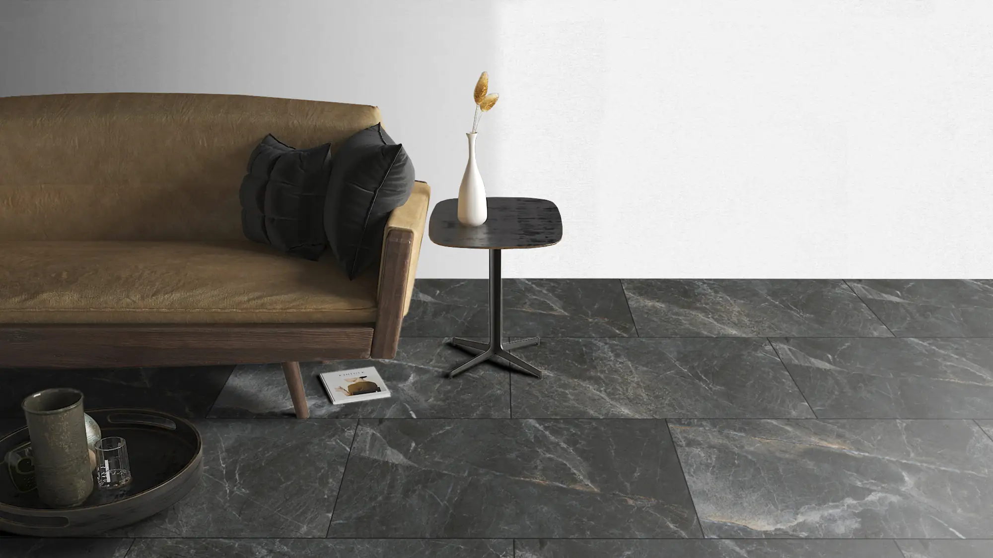 Bodenfliese Feinsteinzeug Alanya 30 x 60 cm anthrazit