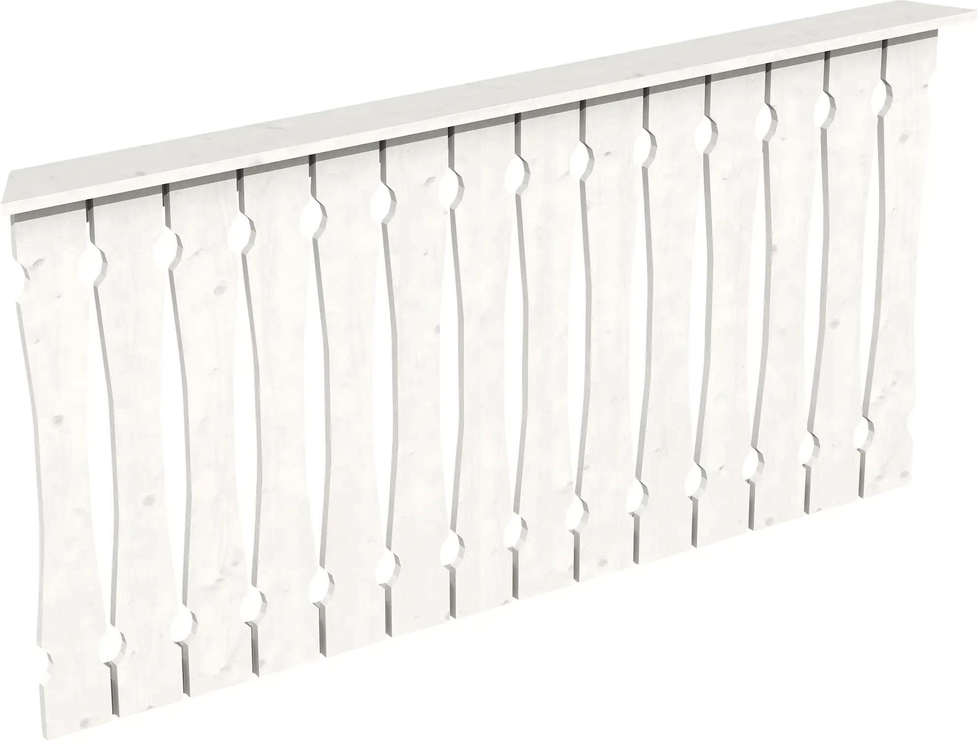 SKAN HOLZ Brüstung Balkonschalung 180 x 96 cm, Fichte, lasiert in Weiß SKAN HOLZ Brüstung Balkonschalung 180 x 96 cm, Fichte, lasiert in Weiß