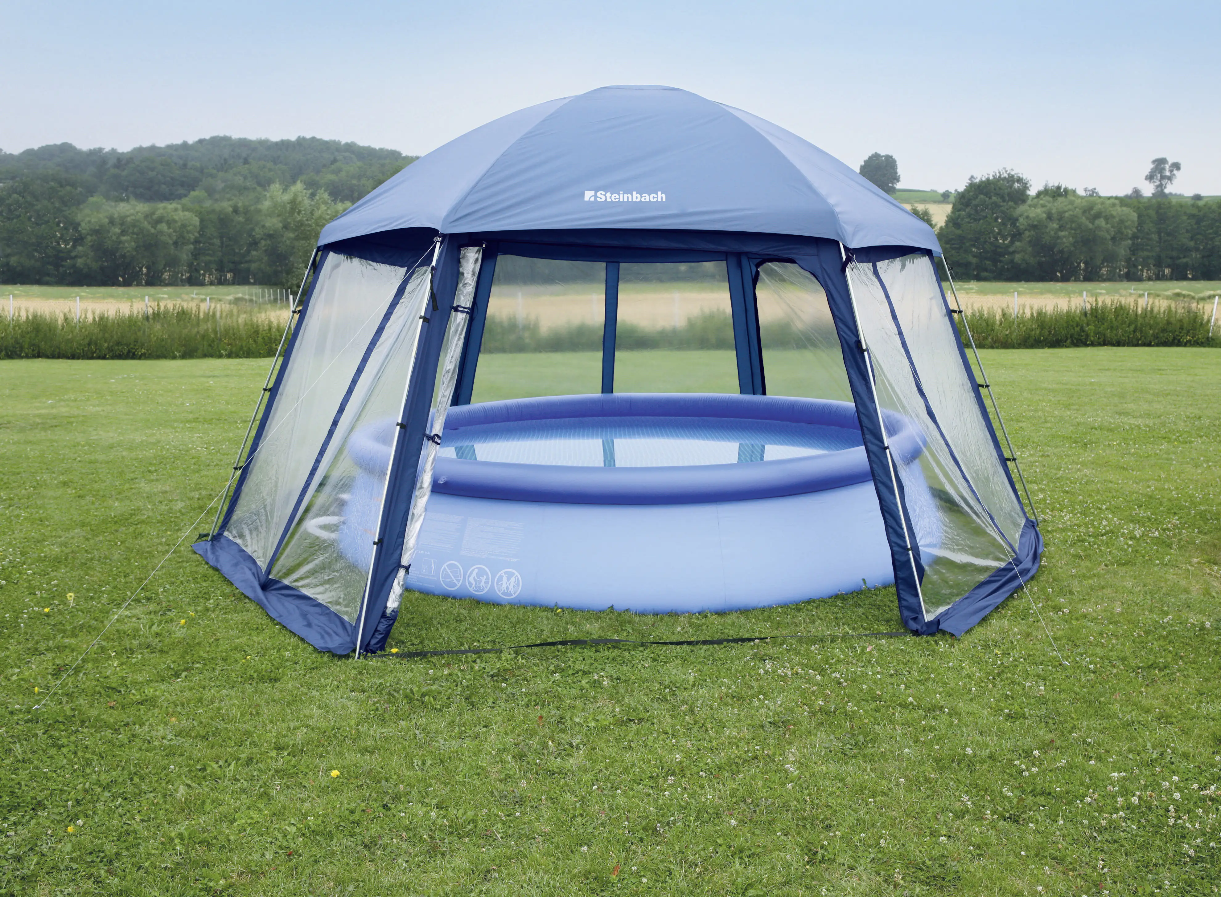 Steinbach Pooldach Ø 400 cm, mit Fenster