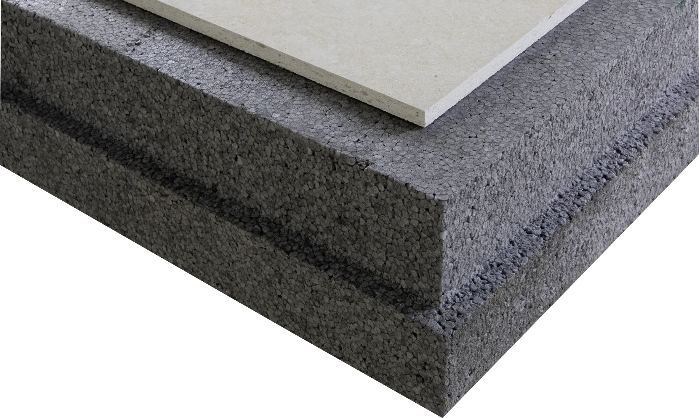 Rigidur Gipsfaser-Dachbodenelement 150 x 50 cm 135 mm mit EPS-Kaschierung