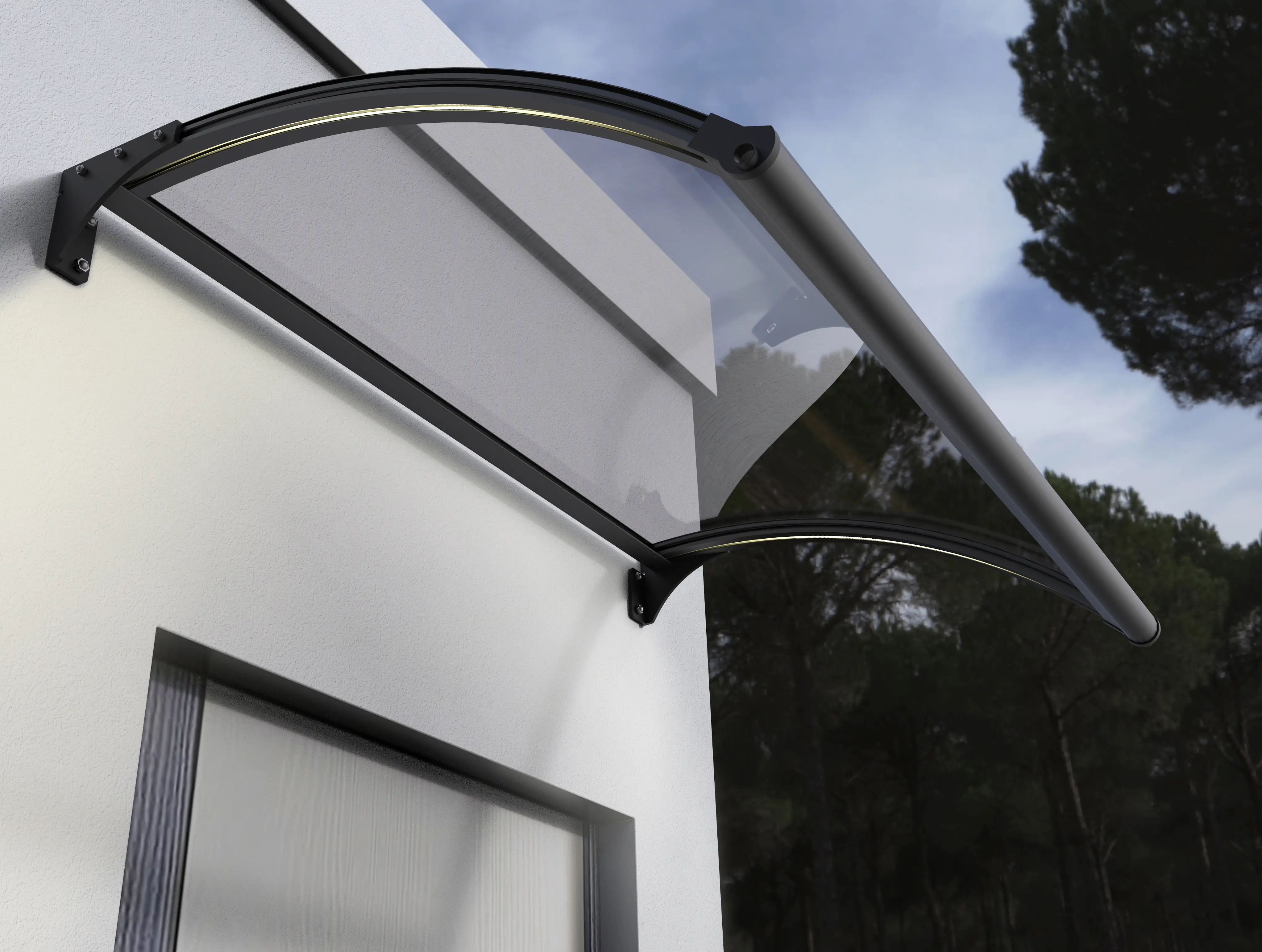 Primaster LED Vordach Marseille 150 x 100 x 11,2 cm, schwarz