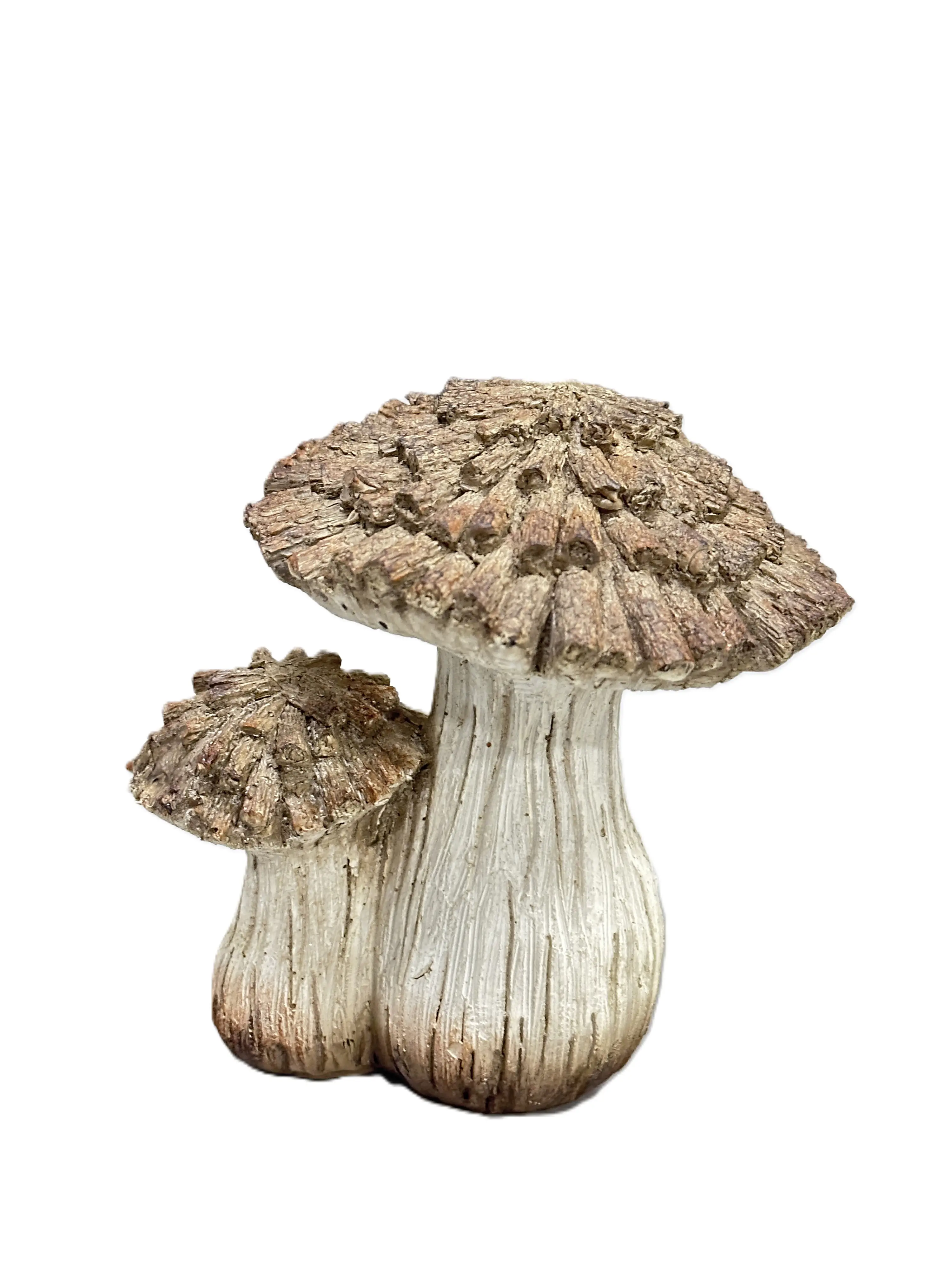 TrendLine Dekofigur Polyharz Pilz 16,5 cm braun-weiß