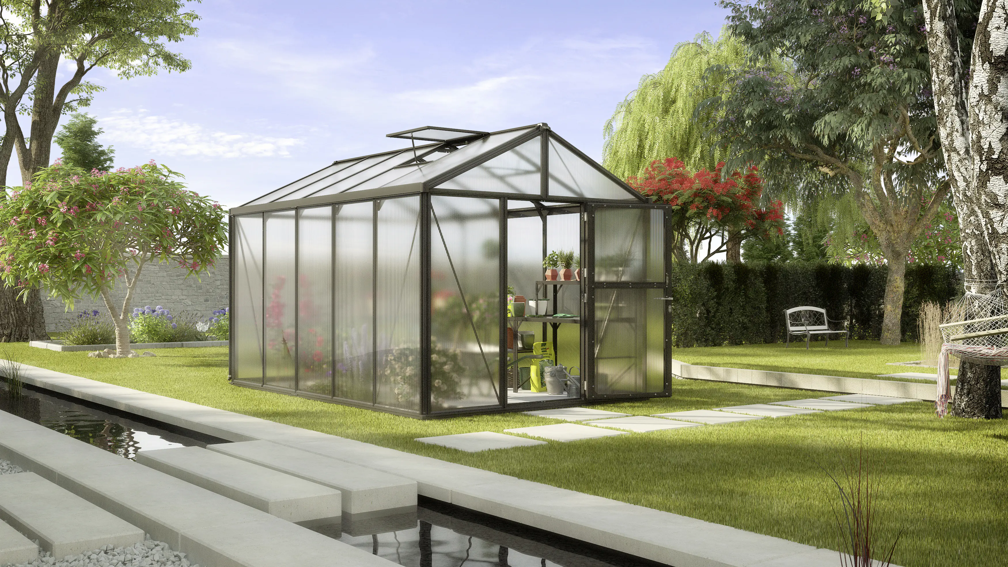 Vitavia Gewächshaus Zeus 10000 266 x 399 cm 16 mm Hohlkammerplatten