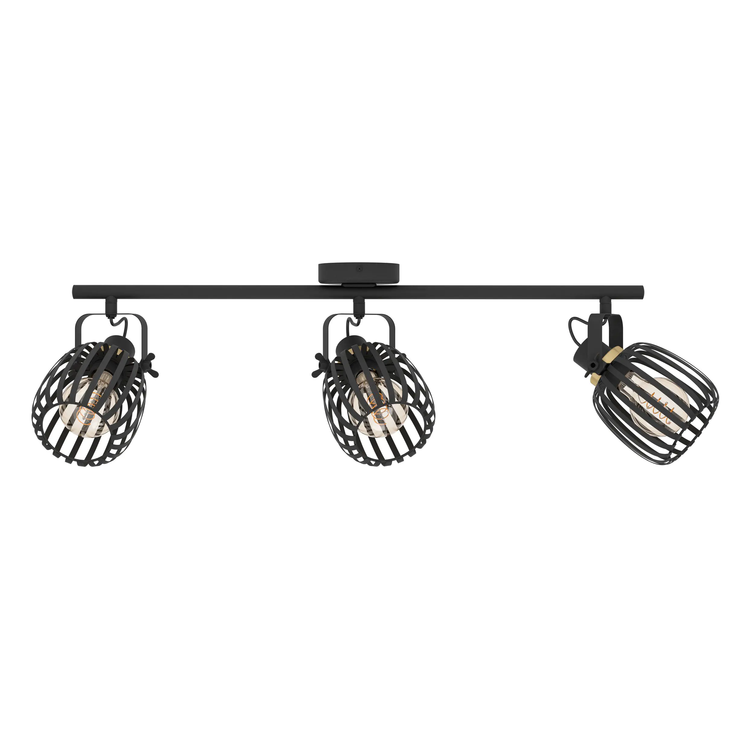 Eglo 3er Spot Girona schwarz messing 77,5 x 19 cm Eglo 3er Spot Girona schwarz messing 77,5 x 19 cm