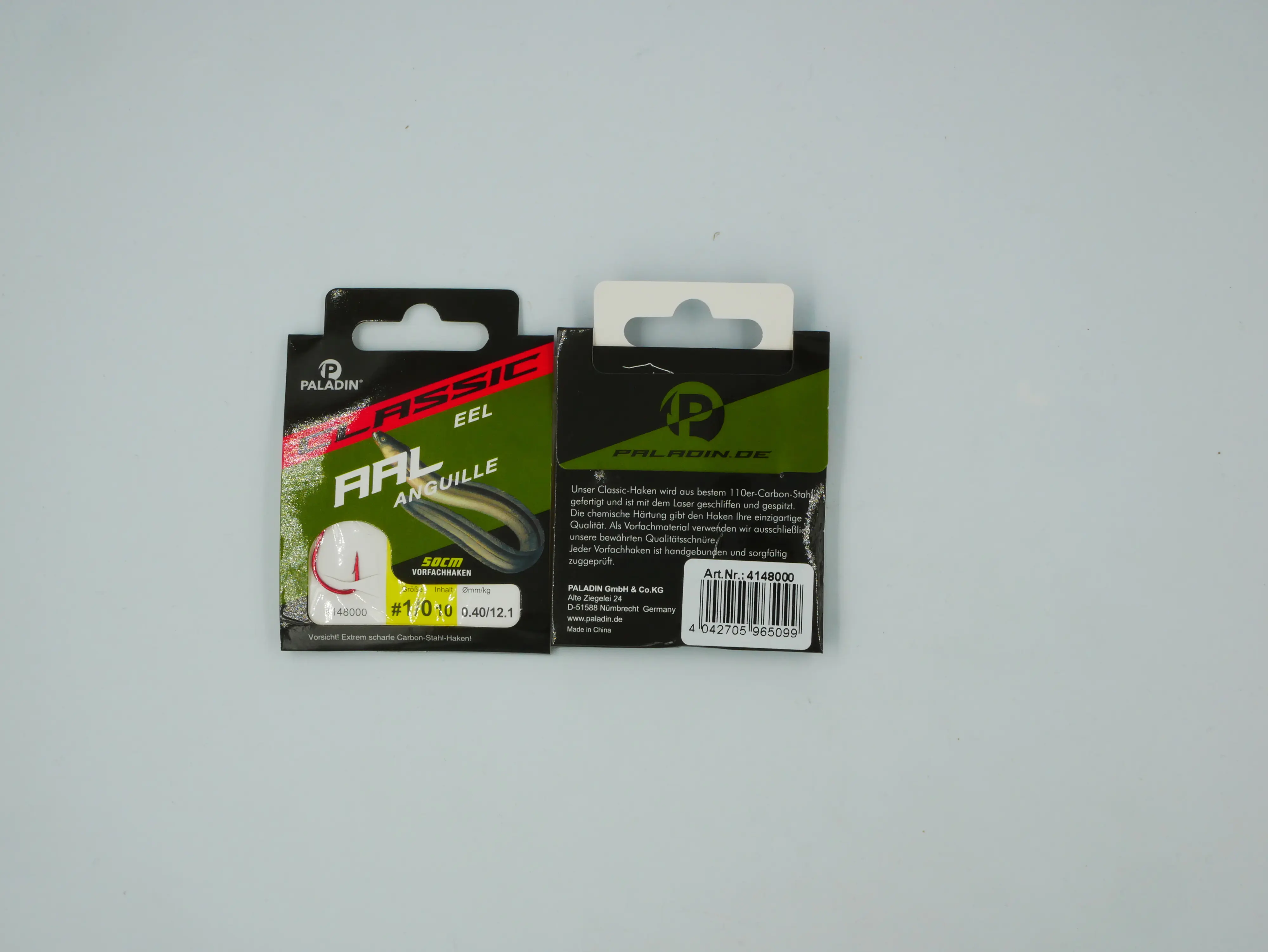 Paladin Aalhaken gebunden Größe 1/0 50 cm 10 Stück rot