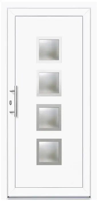 Panto Kunststoff-Haustür K025 110 x 210 cm DIN L weiß