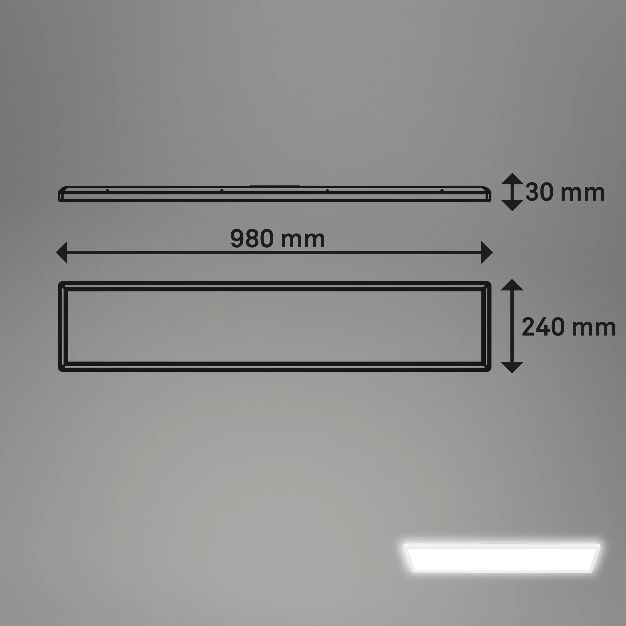 Briloner LED Panel Tava 36W 98x20x3 cm weiß neutralweiß dimmbar Briloner LED Panel Tava 36W 98x20x3 cm weiß neutralweiß dimmbar