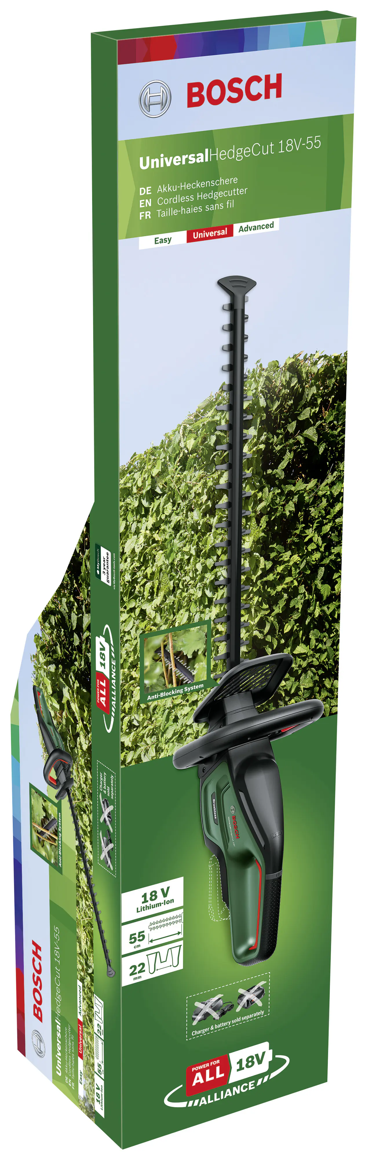 Bosch Akku-Heckenschere UniversalHedgeCut 18-55 18V 2,5 Ah Solo