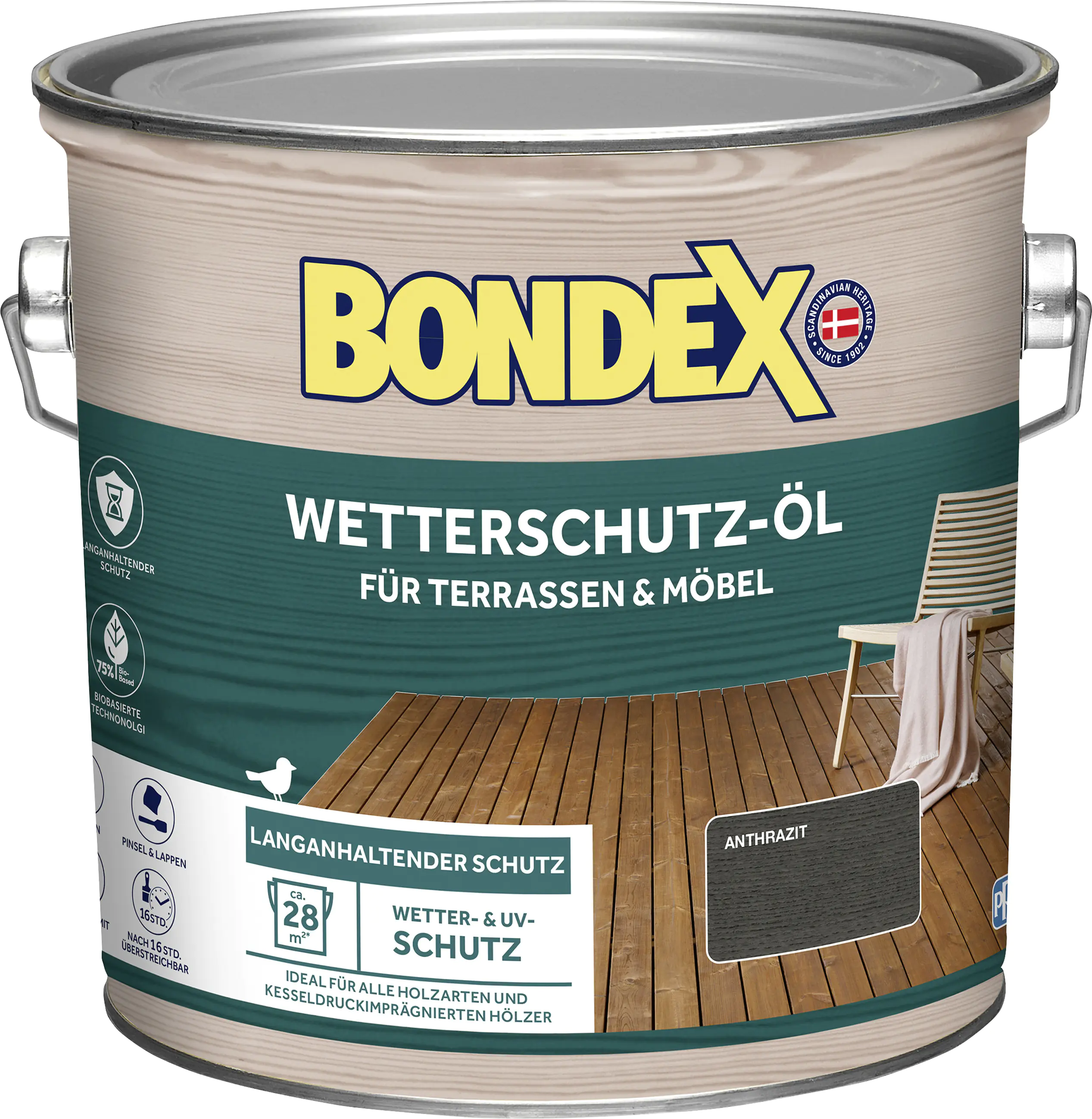 Bondex Wetterschutzöl 2,5 L anthrazit  Bondex Wetterschutzöl 2,5 L anthrazit