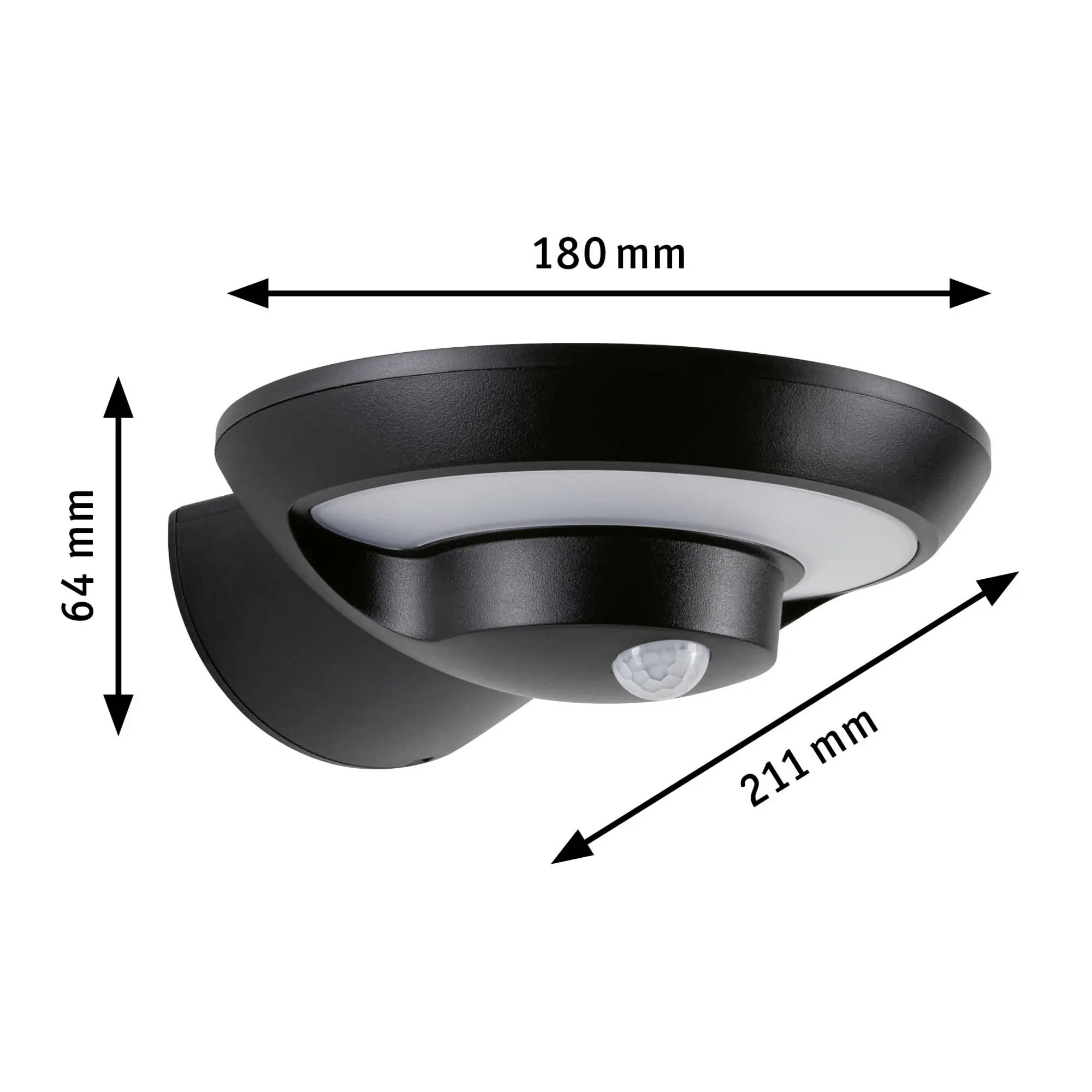 Paulmann Solar-Wandleuchte Borola anthrazit warmweiß mit Bewegungsmelder