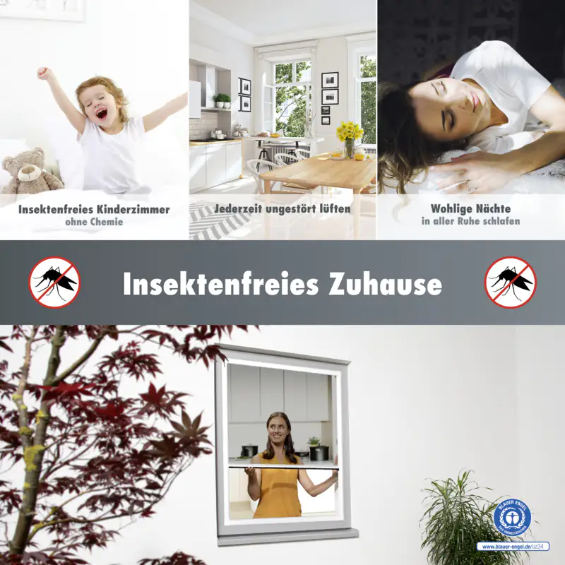 Primaster Fliegenschutz-Plissee 130 x 150 cm weiß/weiß kürzbar