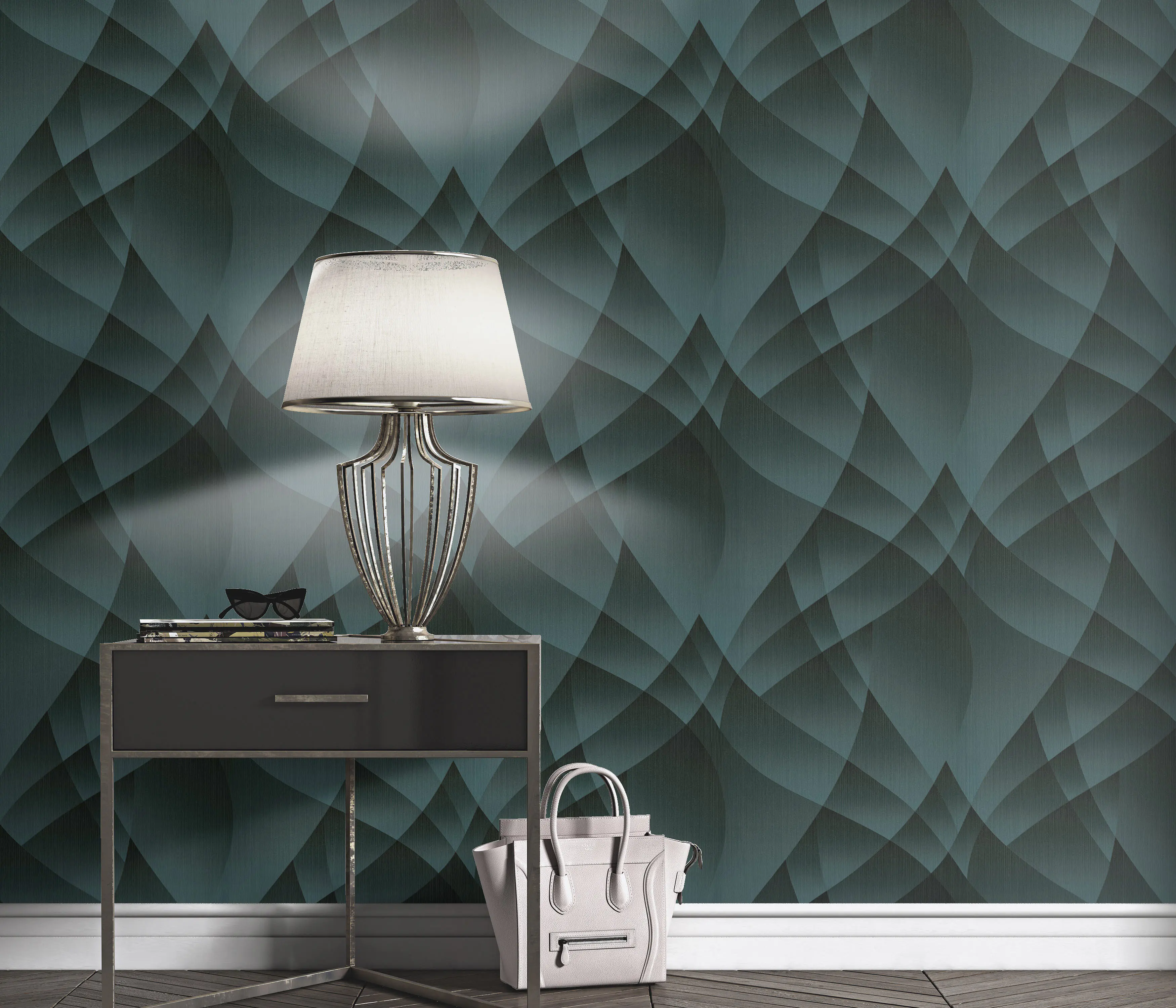 Erismann Vliestapete 10374-18 Fashion for Walls 4 grafisch blau 10,05 x 0,53 m