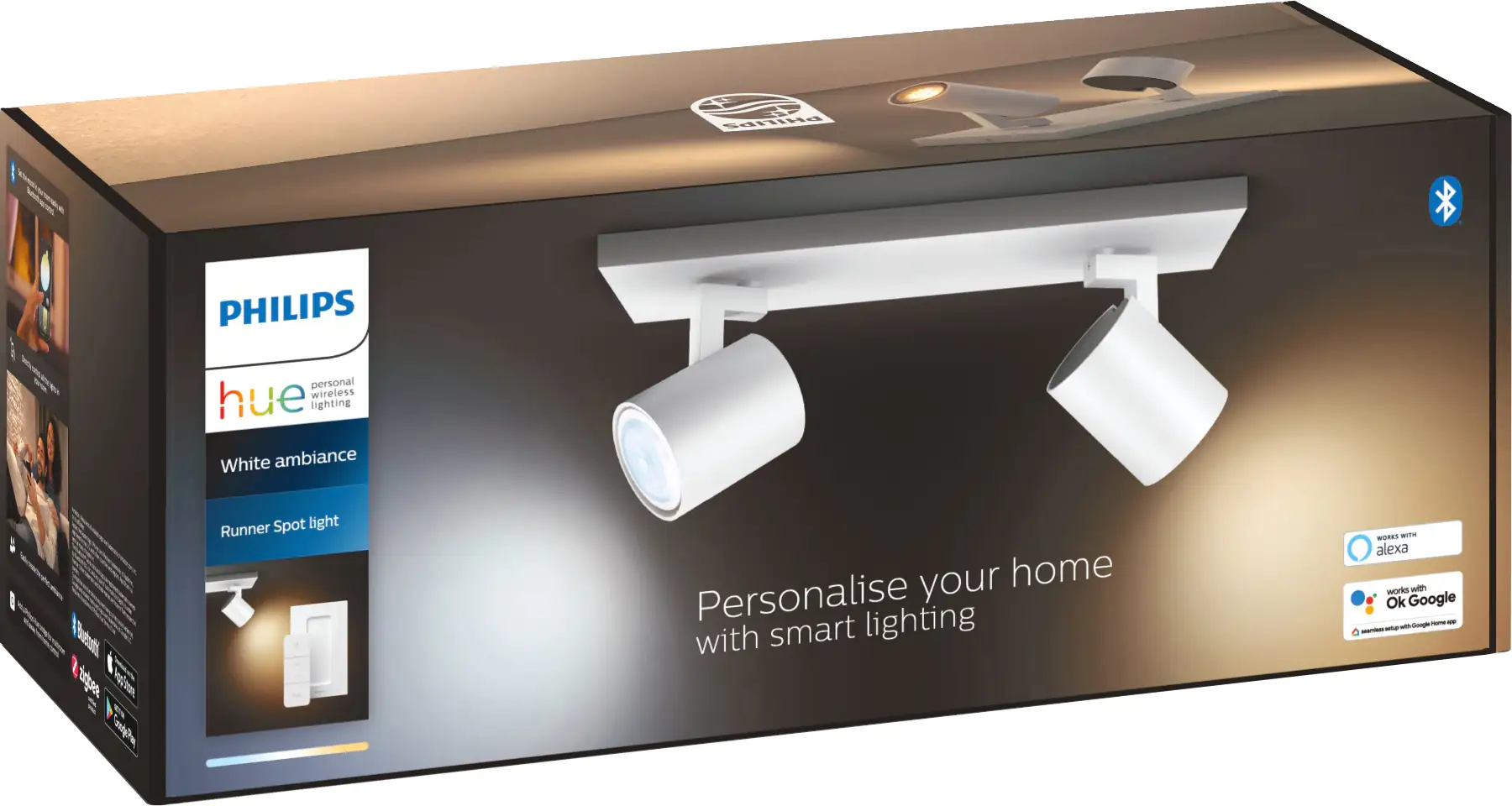 Philips Hue 2er LED Spot White Ambiance Runner warmweiß-kaltweiß Smart Home