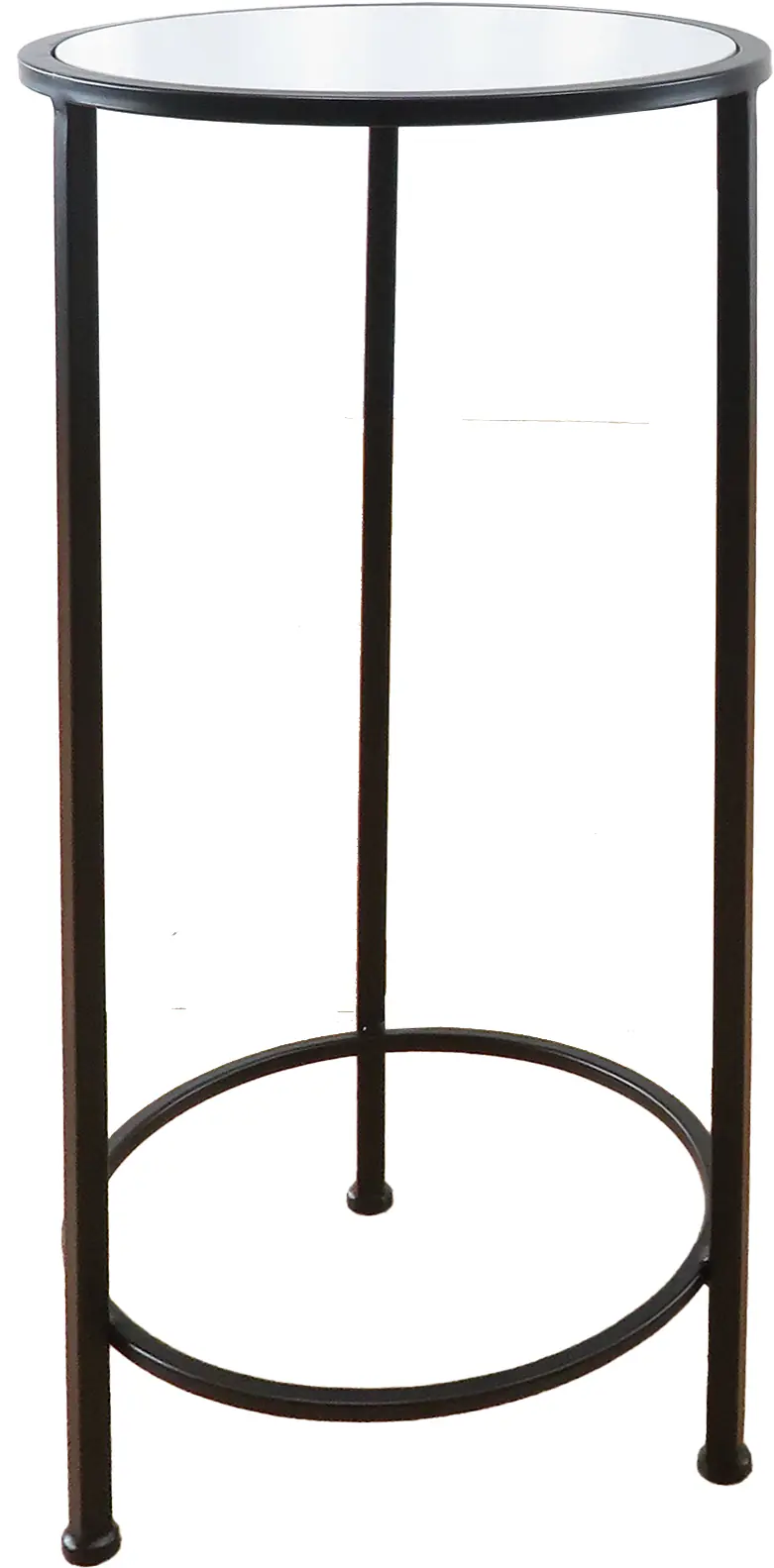 TrendLine Beistelltisch Marmoroptik Metall Ø 30 x 70 cm schwarz matt