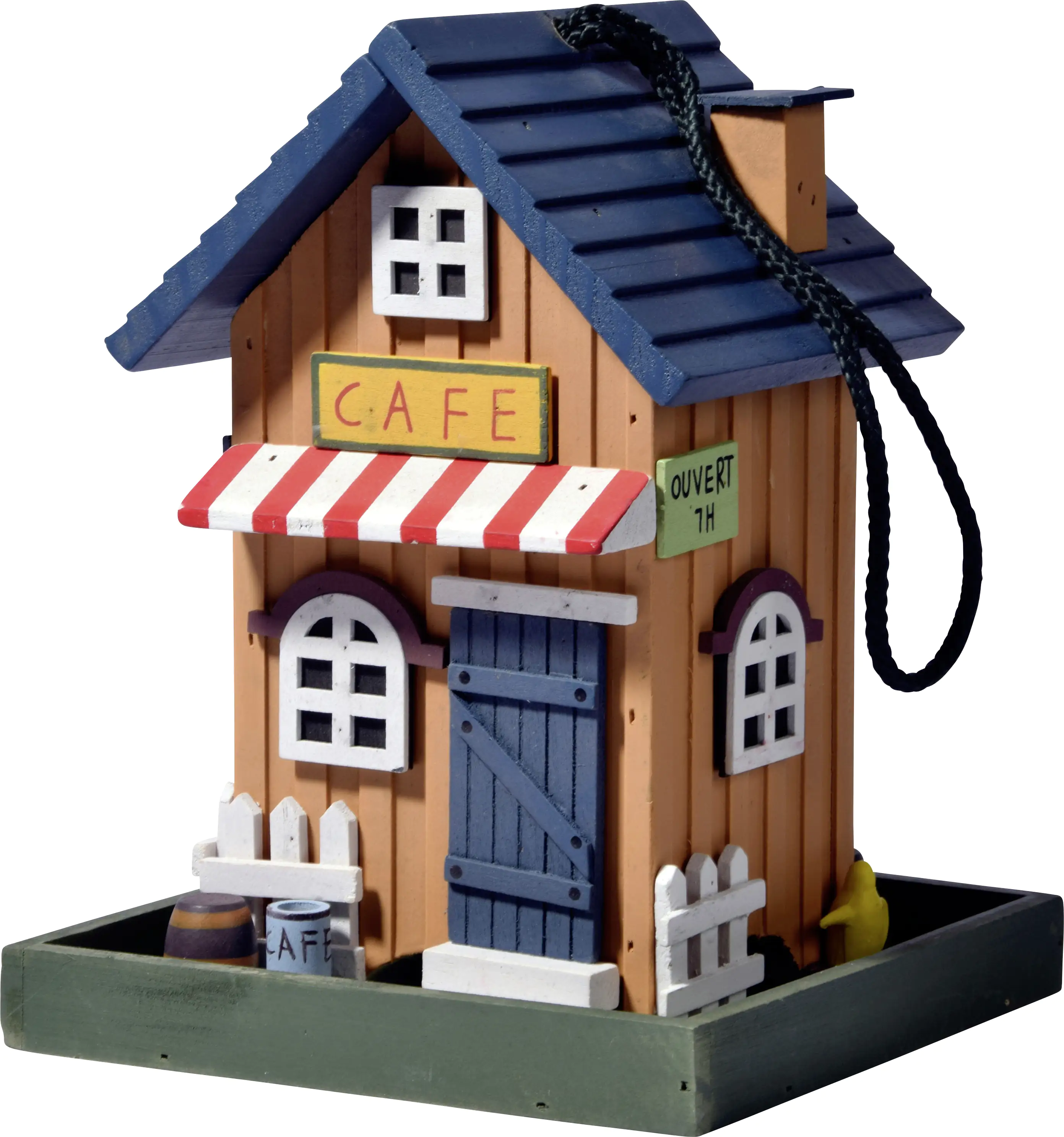 Dobar Deko-Vogelhaus Cafe bunt LxBxH: 18x18x23 cm