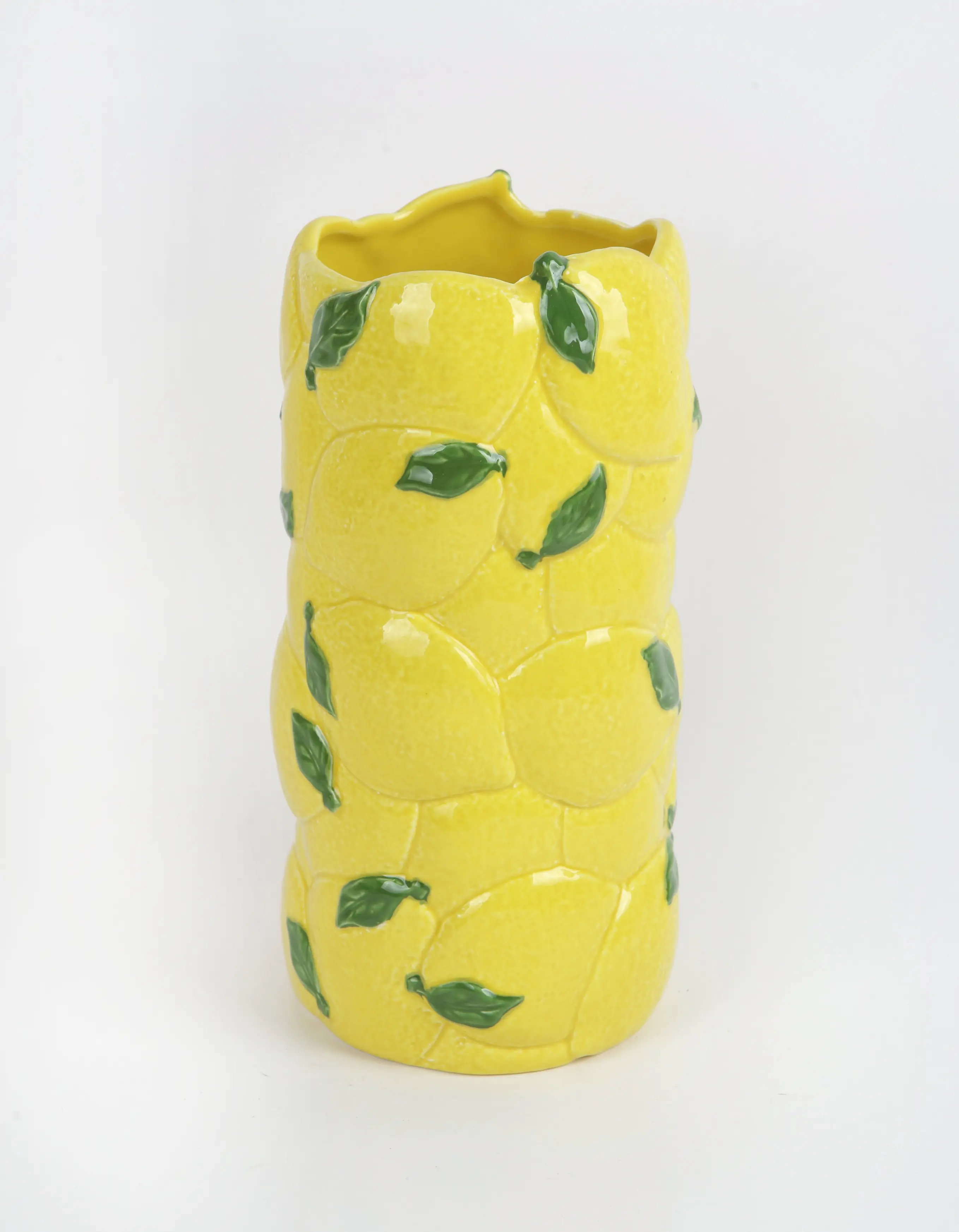 TrendLine Vase Keramik Zitrone 24 x 13 x 13 cm gelb