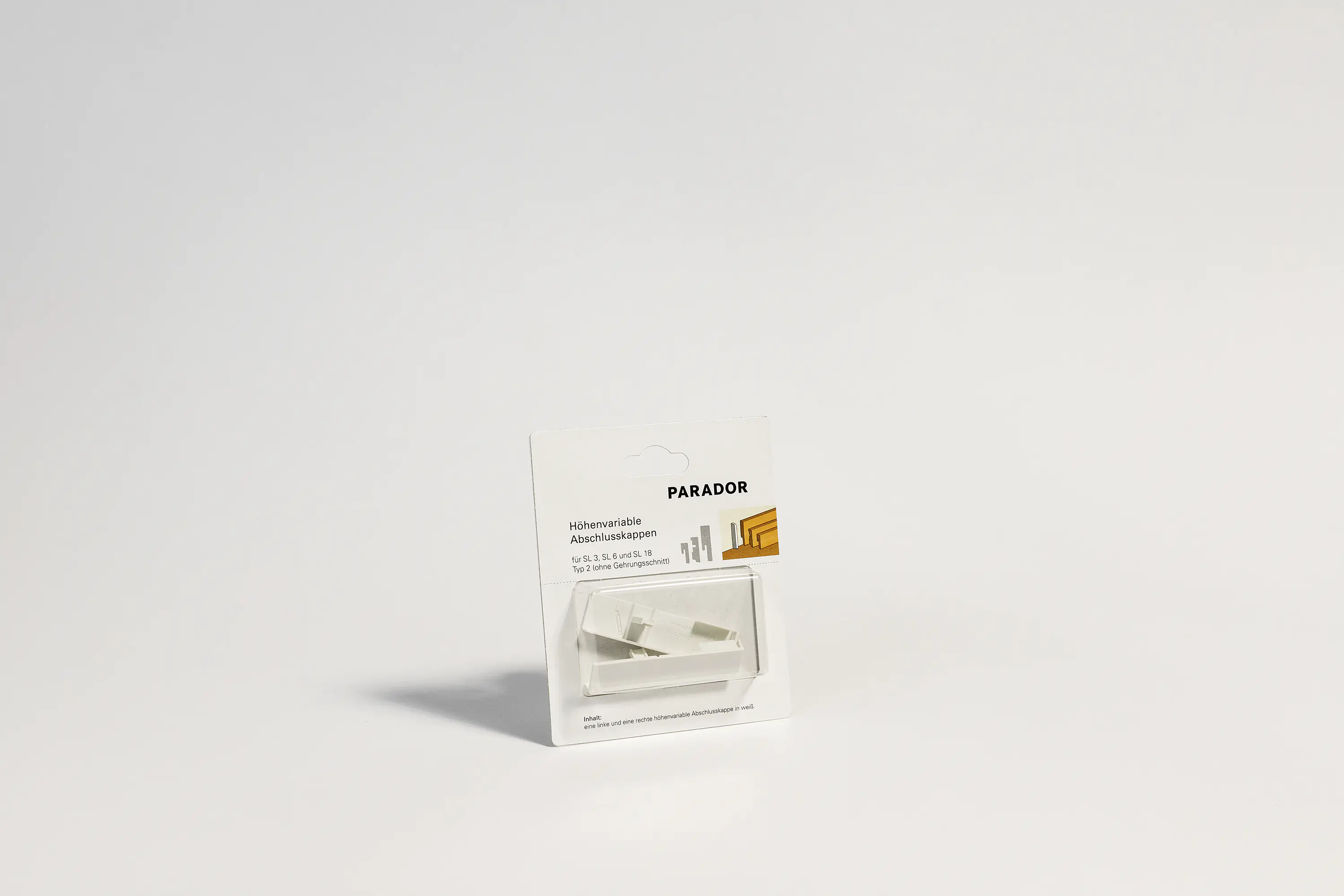 Parador Universal Abschlusskappen Typ 2 SL3 & SL18 weiß