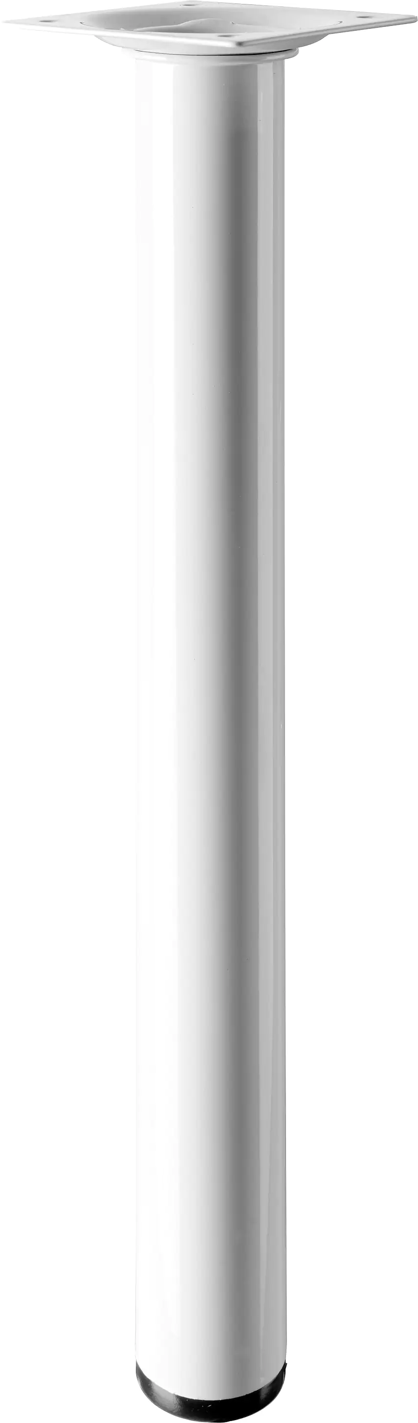 Hettich Tischbein 3,0 x 30 cm Stahl weiß - 1 Stück