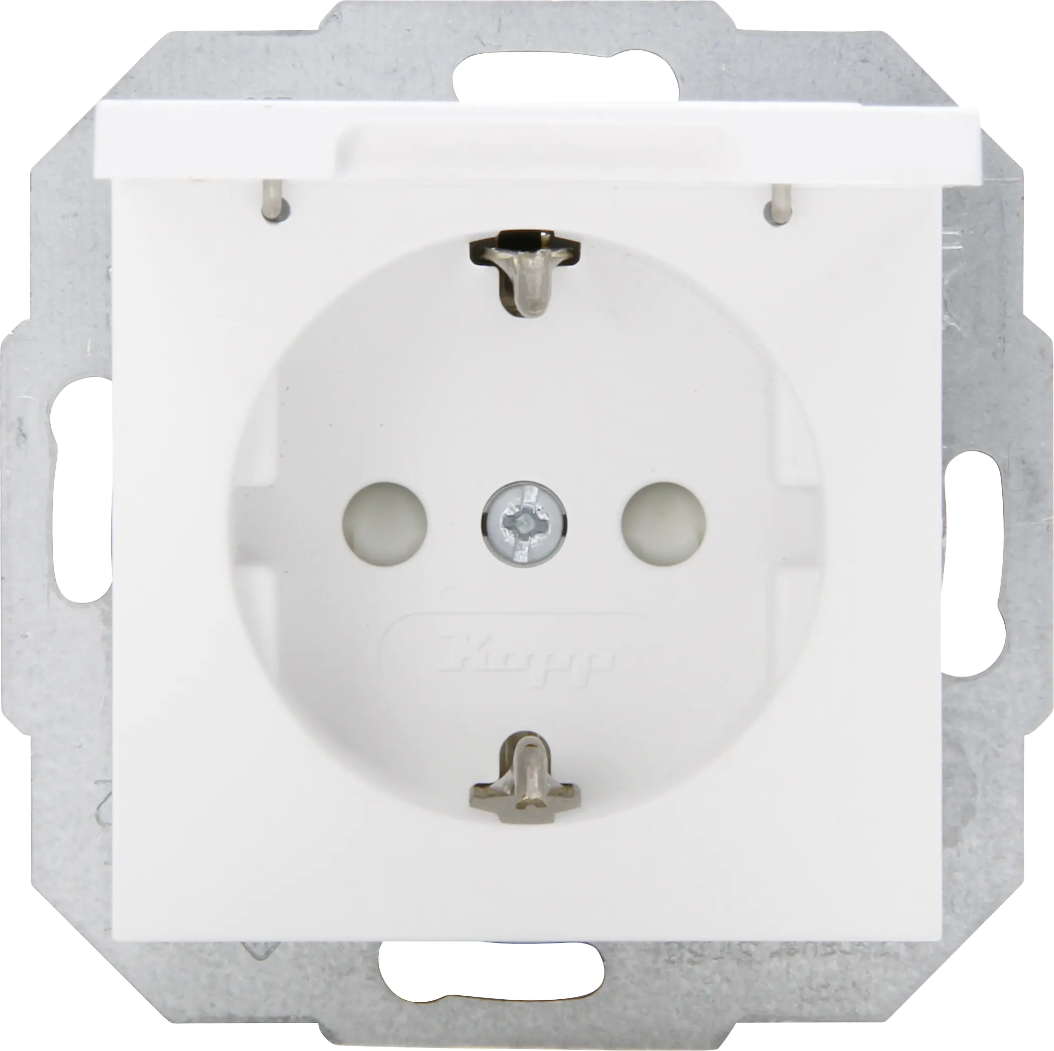 Kopp Schutzkontaktsteckdose mit Deckel Athenis arktisweiß matt, 920850086