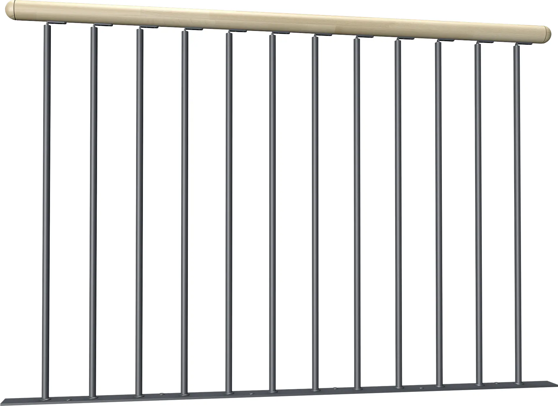 Dolle Brüstungsgeländer für Spindeltreppe Winnipeg Handlauf Buche 150 cm