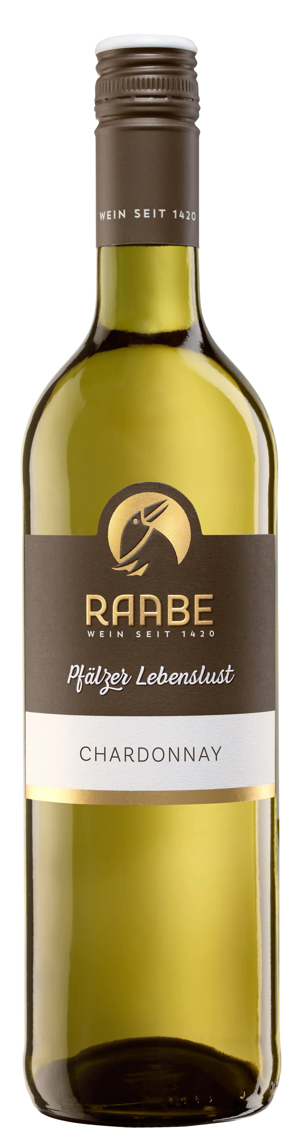 Raabe Weißwein Chardonnay mild 0,75 l fruchtig, weich Pfälzer Lebenslust