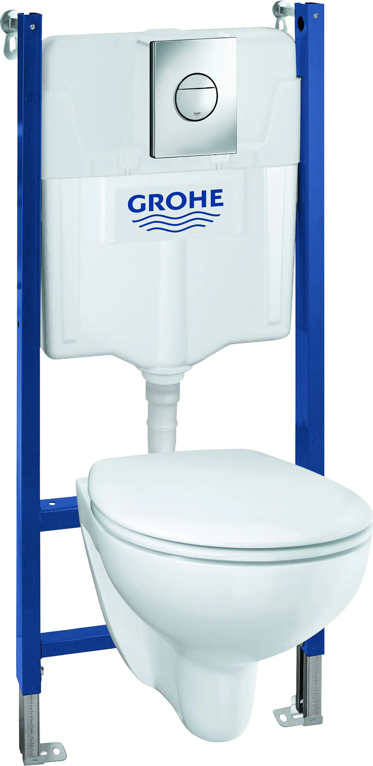 Grohe Wand-WC Komplettset Solido Compact chrom / alpinweiß, 5in1 Set Grohe Wand-WC Komplettset Solido Compact chrom / alpinweiß, 5in1 Set