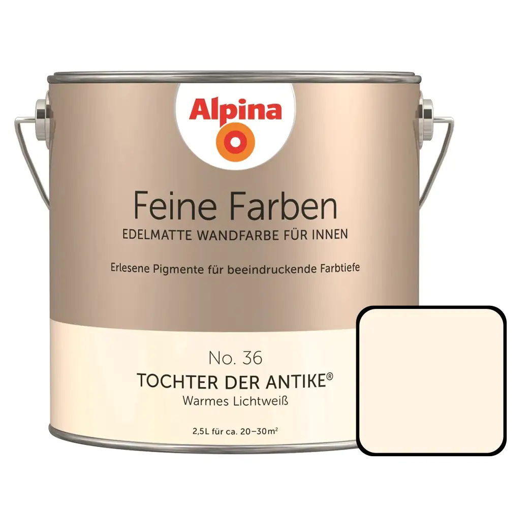 Alpina Feine Farben No. 36 Tochter der Antike 2,5 L warmes lichtweiß edelmatt Alpina Feine Farben No. 36 Tochter der Antike 2,5 L warmes lichtweiß edelmatt