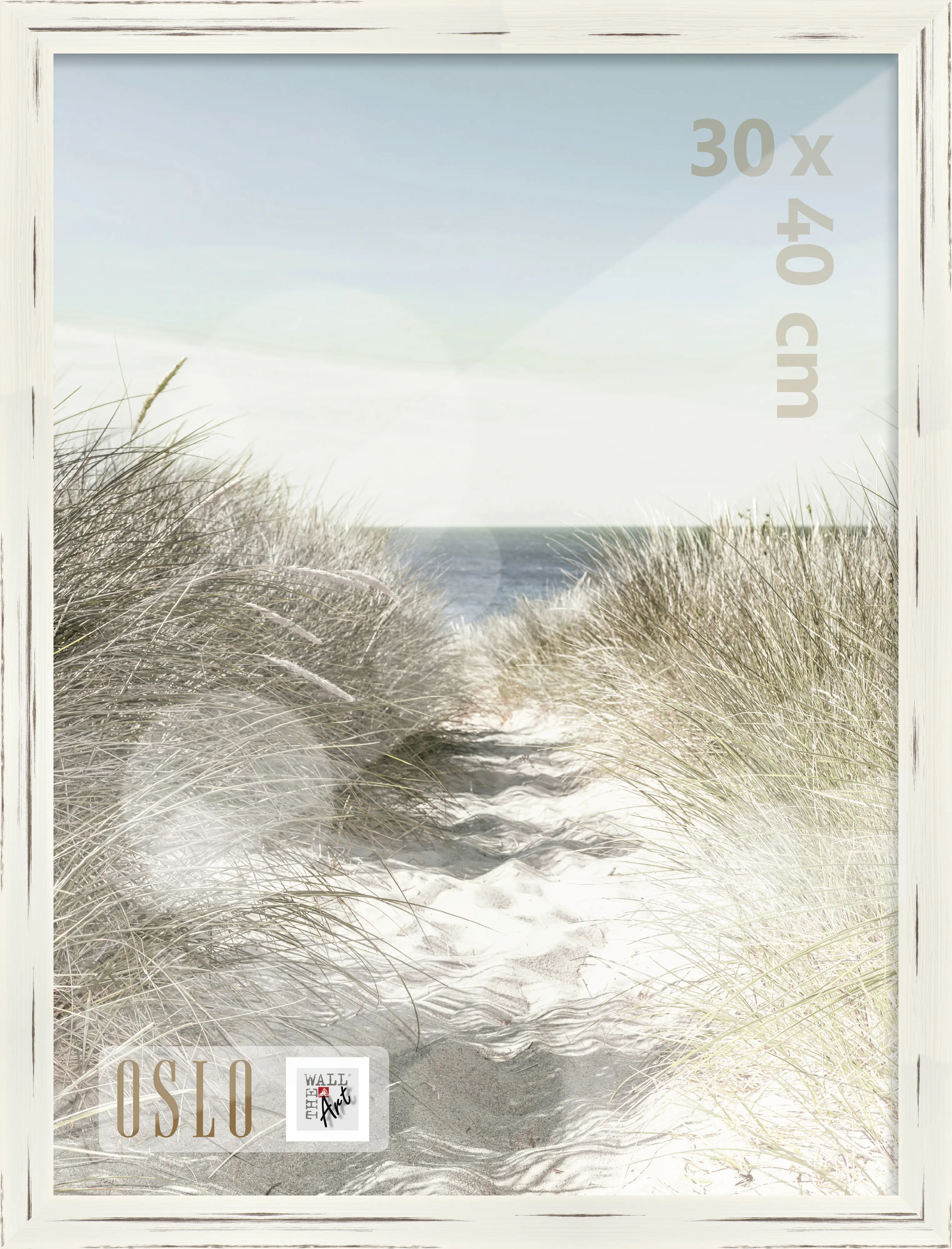 Bilderrahmen Holz Oslo weiß 30 x 40 cm