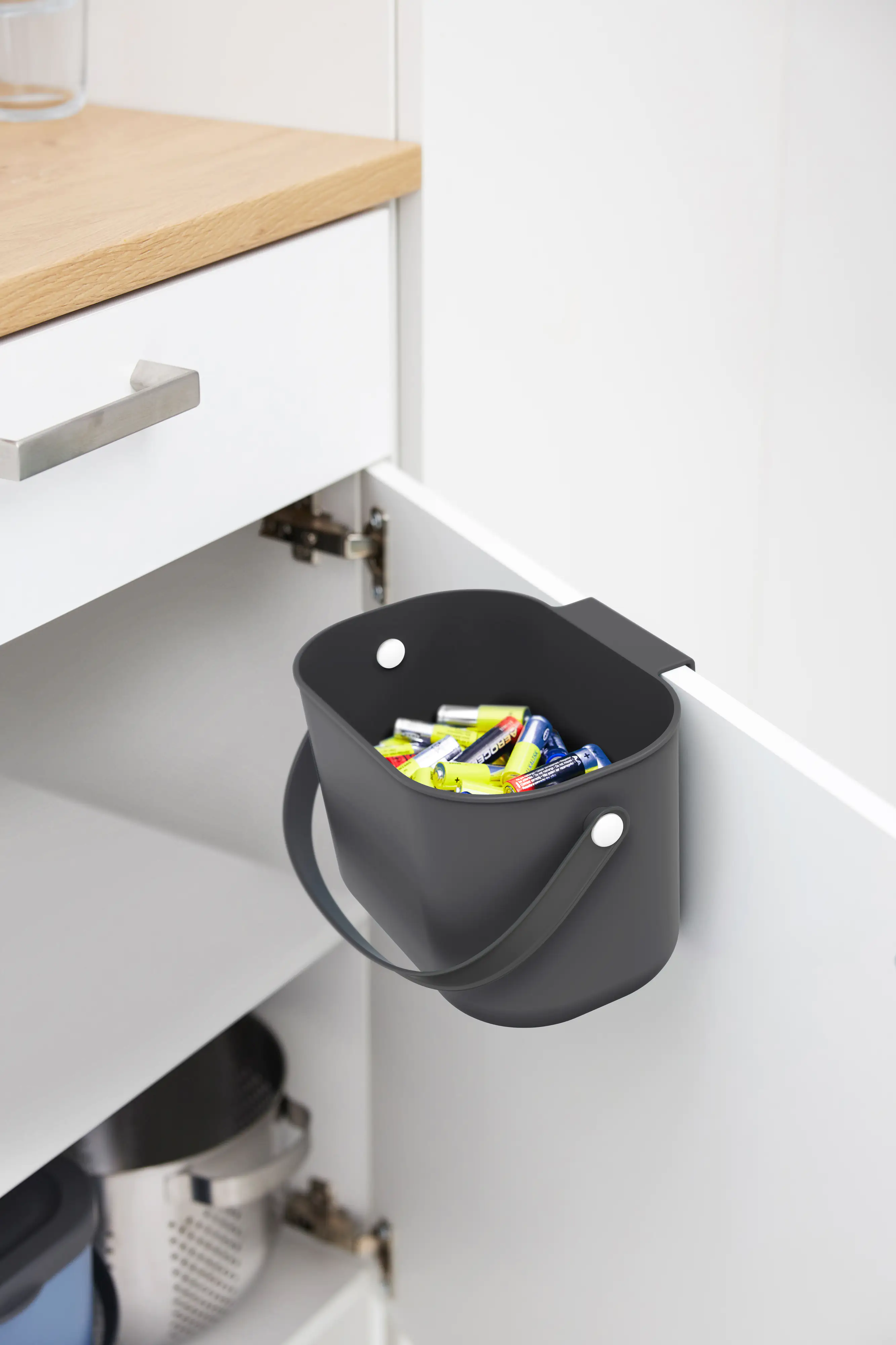 Rotho Mülltrennungssystem 3,2 L Albula anthrazit Rotho Mülltrennungssystem 3,2 L Albula anthrazit