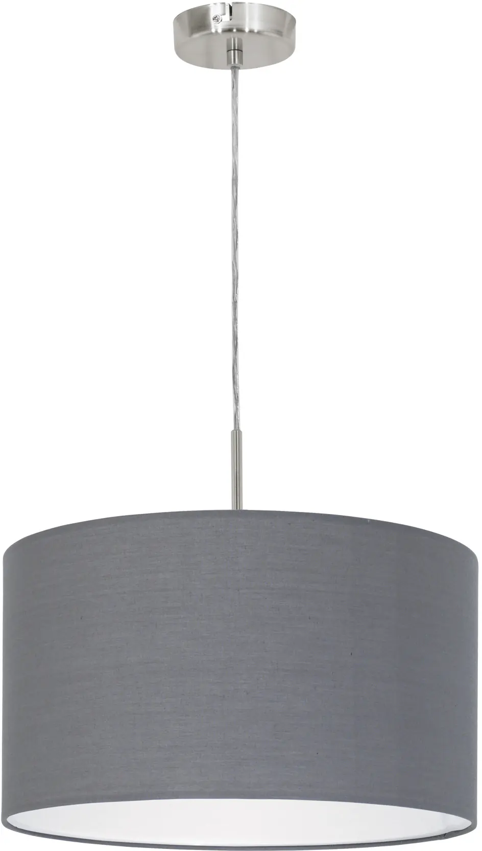 Eglo Pendelleuchte Pasteri grau Ø 38 cm E27, nickel-matt