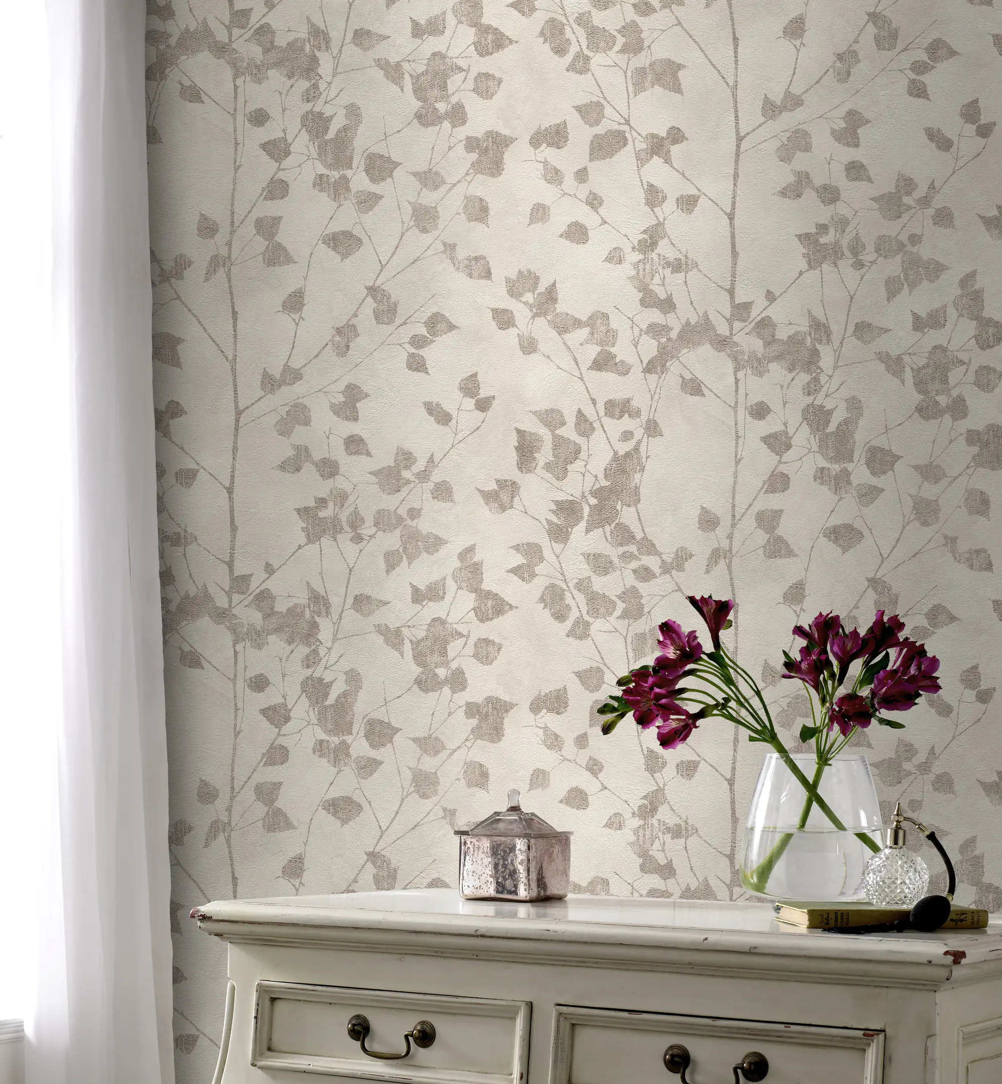 4000441416626_2 Rasch Vinyltapete 416626 Finca floral beige 10,05 x 0,53 m